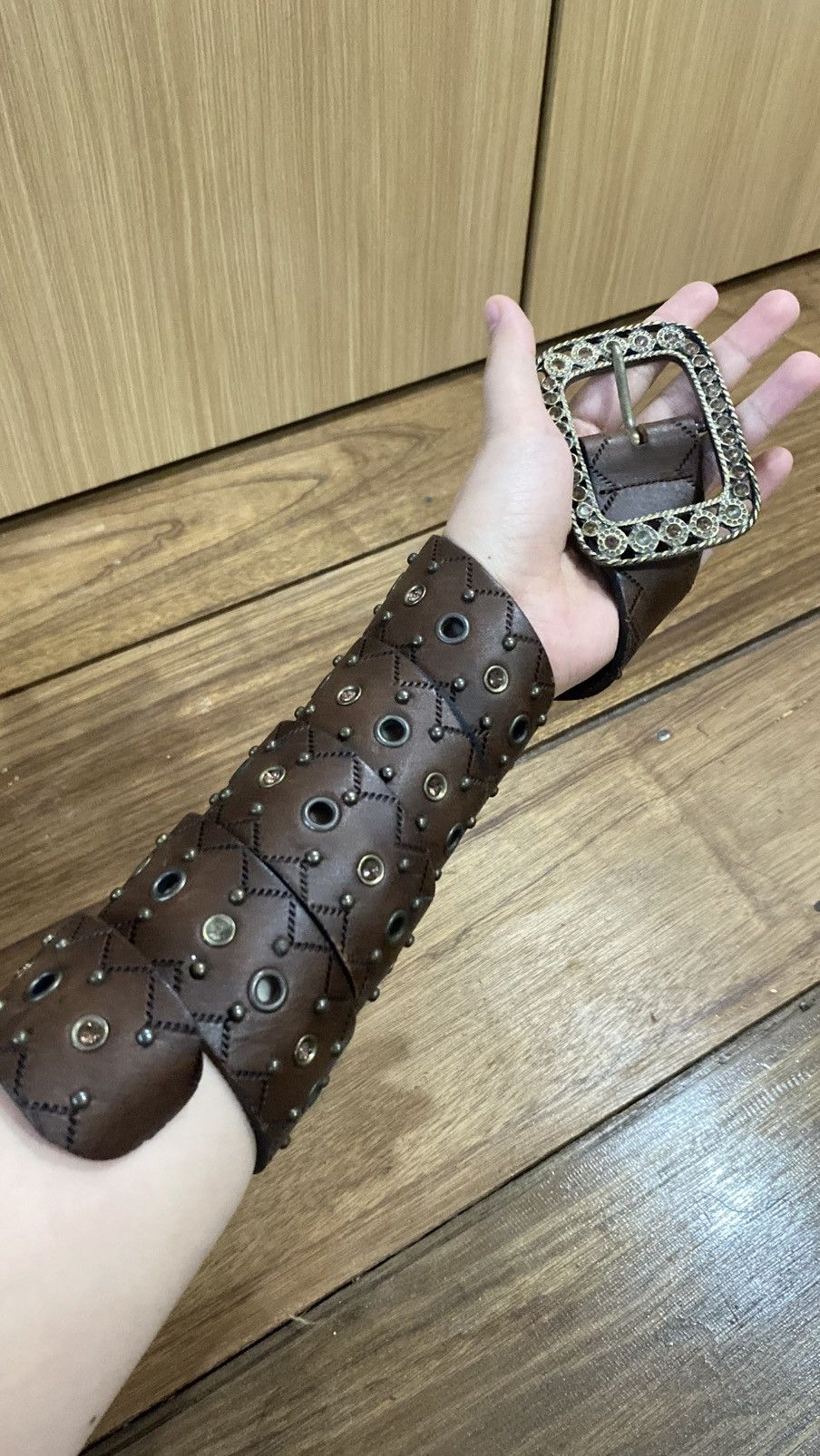 Vintage Y2K belt vintage leather Size ONE SIZE - 1 Thumbnail
