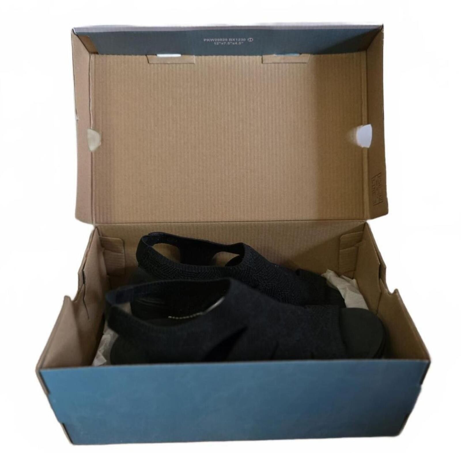 SKECHERS Skechers Black Luxe Foam Wedge Sandals 8 Vegan Machine Wash Size US 8 / IT 38 - 3 Thumbnail