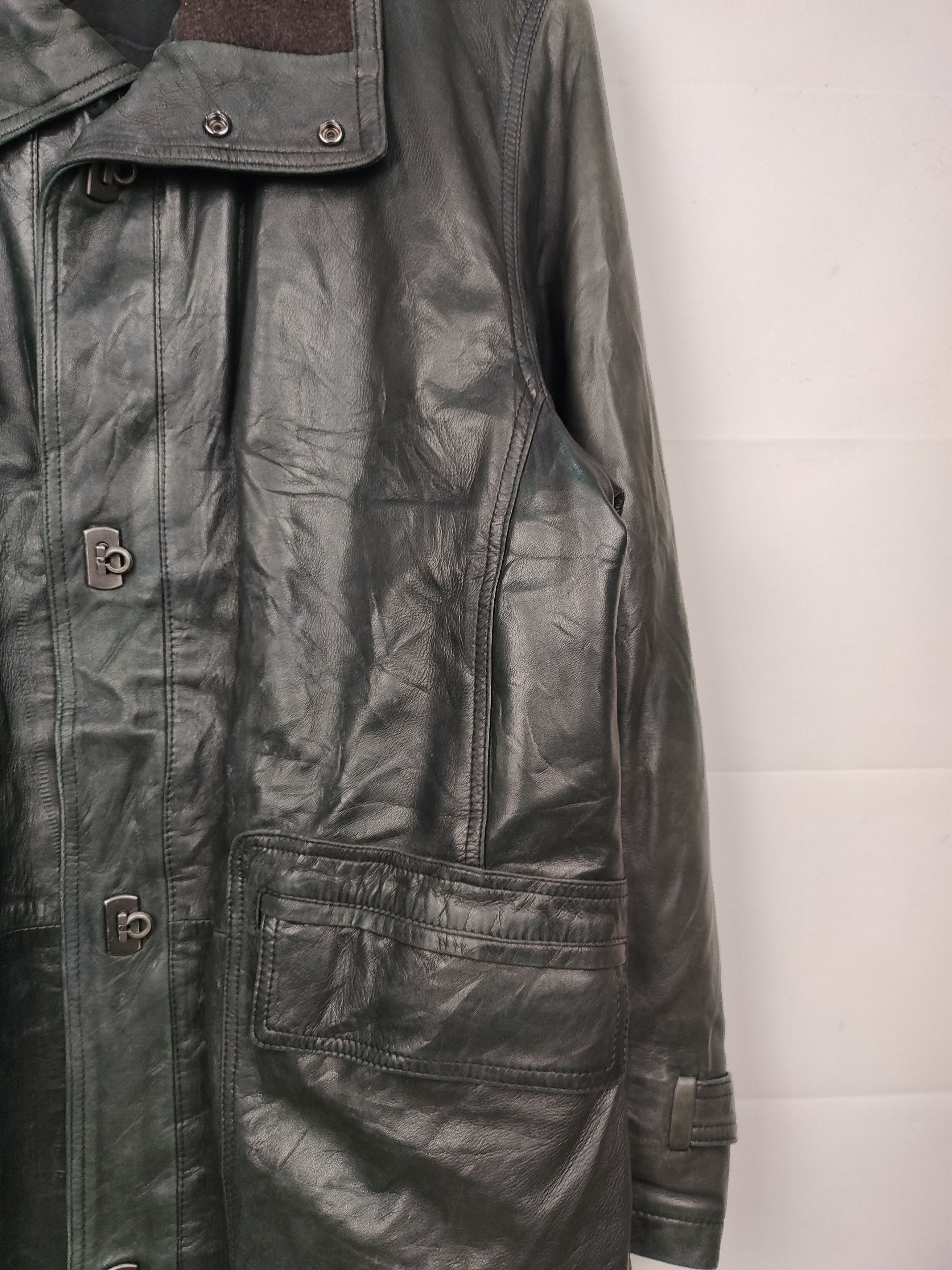 Salvatore Ferragamo vintage Salvatore Ferragamo leather coat Jacket Size US M / EU 48-50 / 2 - 3 Thumbnail