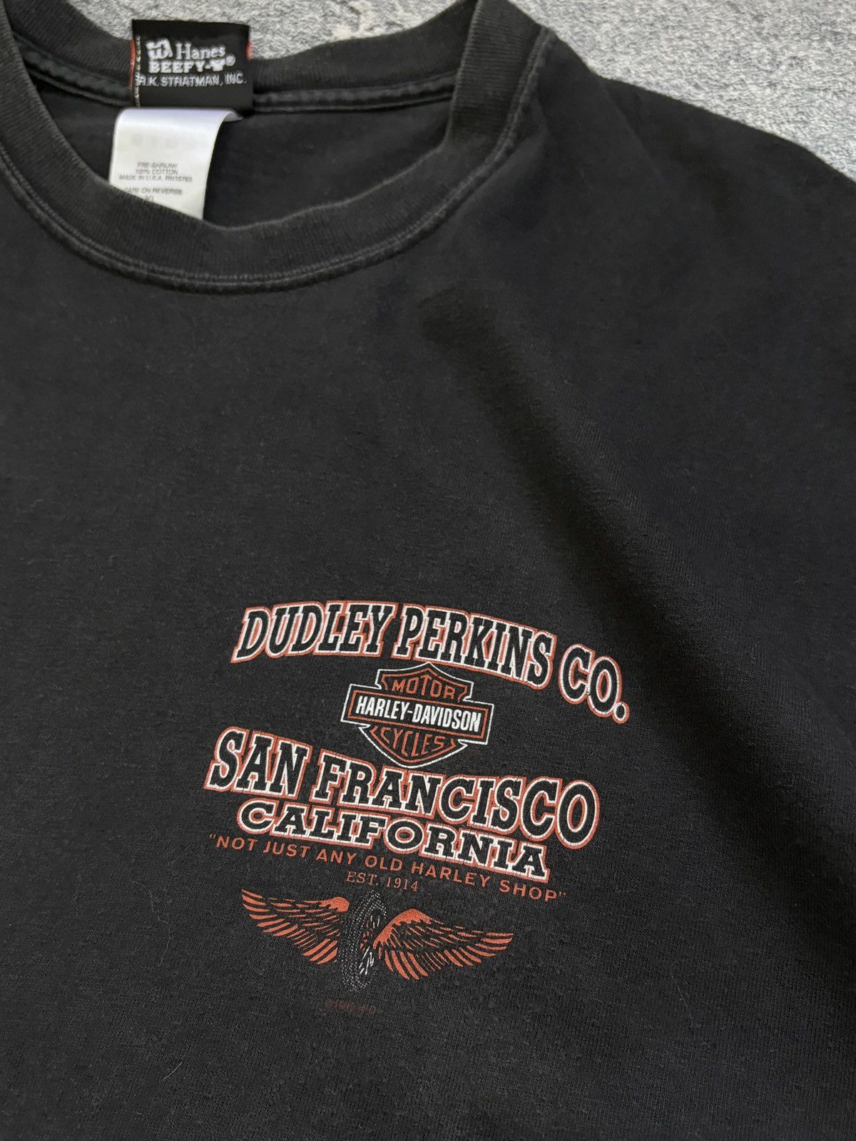 Harley Davidson Vtg 1999 Harley Davidson Dudley Perkins SF T-Shirt USA XL Size US XL / EU 56 / 4 - 7 Thumbnail