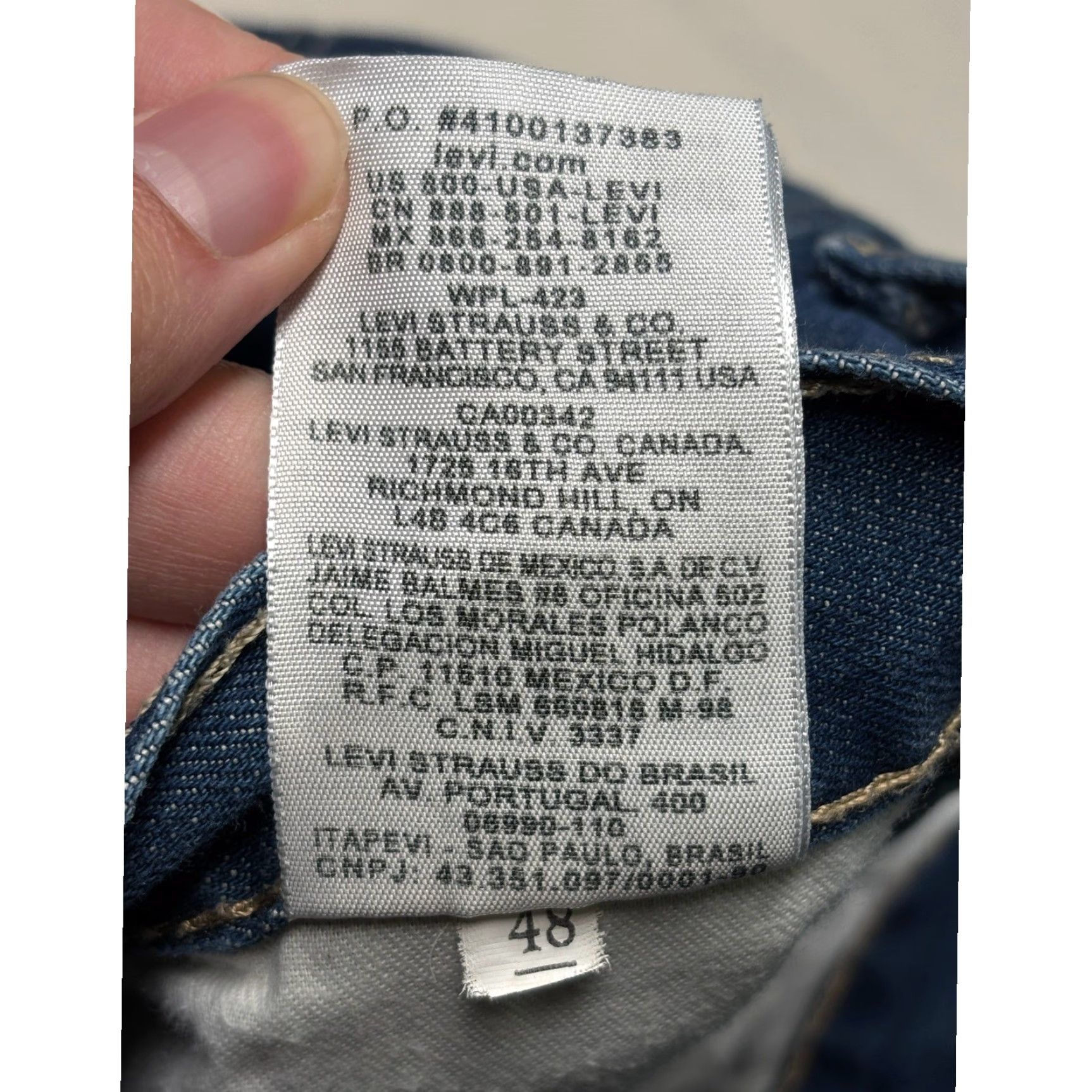 Levi's Levi's 569 Jeans Dark Wash Mens 38x34 Relaxed Straight 5-Pocket Denim Cotton Zip Button Logo Zipper Vintage No Size US 38 / EU 54 - 5 Thumbnail