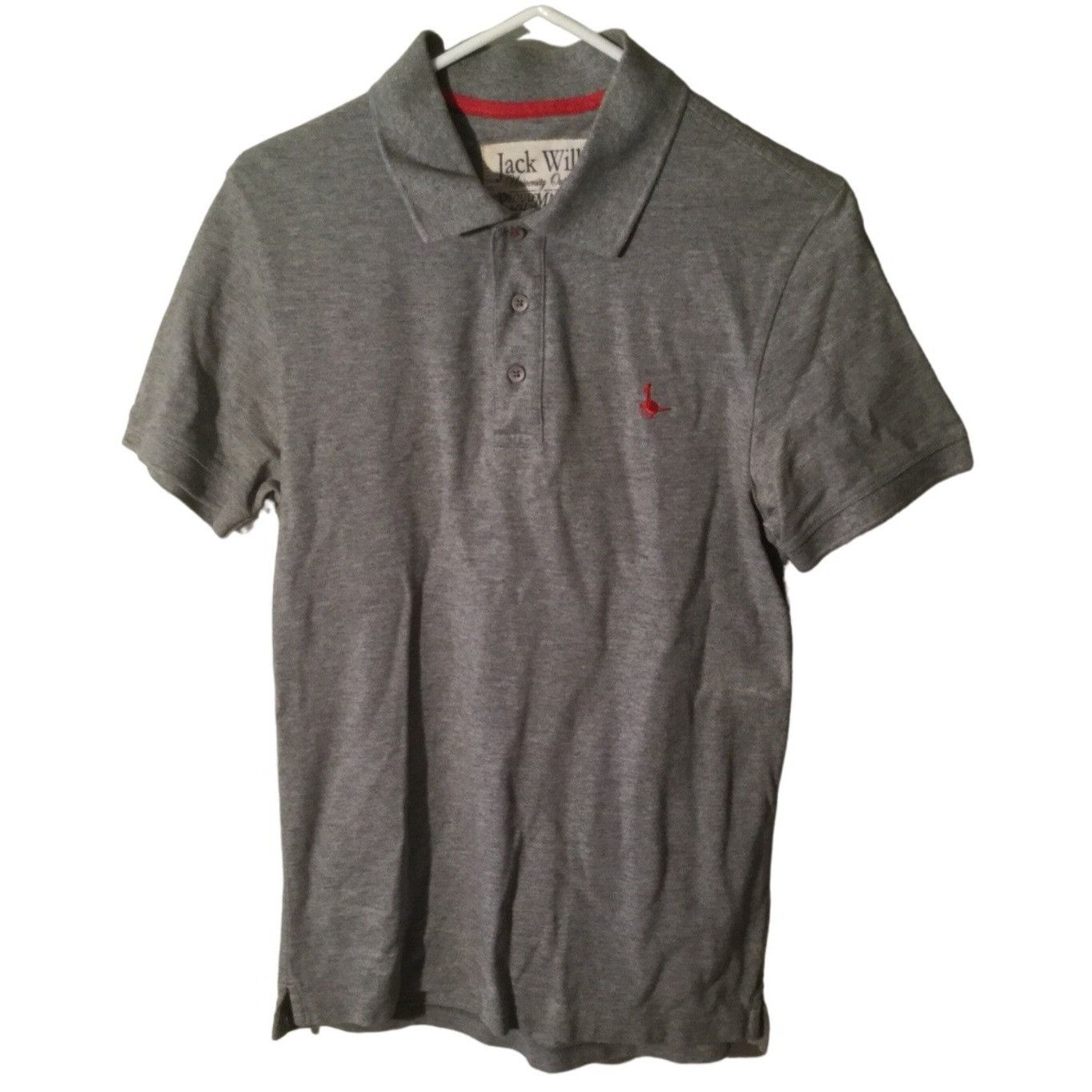 Jack Wills Jack Wills Classic Gray Polo Shirt Mens size small S SM Red Size US S / EU 44-46 / 1 - 1 Thumbnail