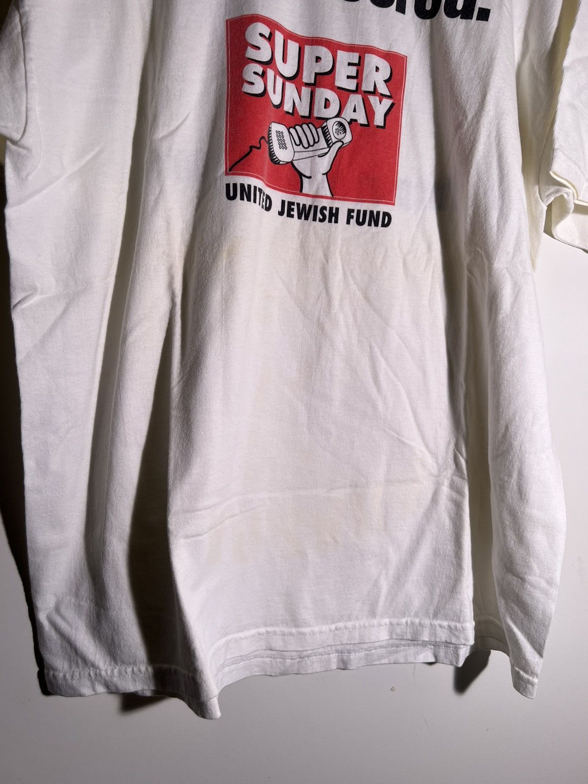 Vintage Y2K 2000’s Vintage Super Sunday United Jewish Fund Retro Tee Size US XL / EU 56 / 4 - 5 Thumbnail