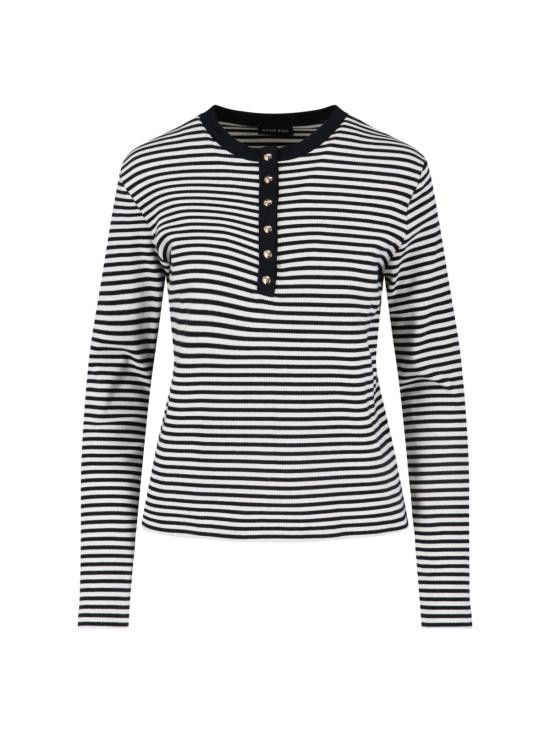 Anine Bing ANINE BING Women Sweater A 08 10314 MTL2 CREAM AND BLACK STRIPE Black Size S / US 4 / IT 40 - 1 Thumbnail