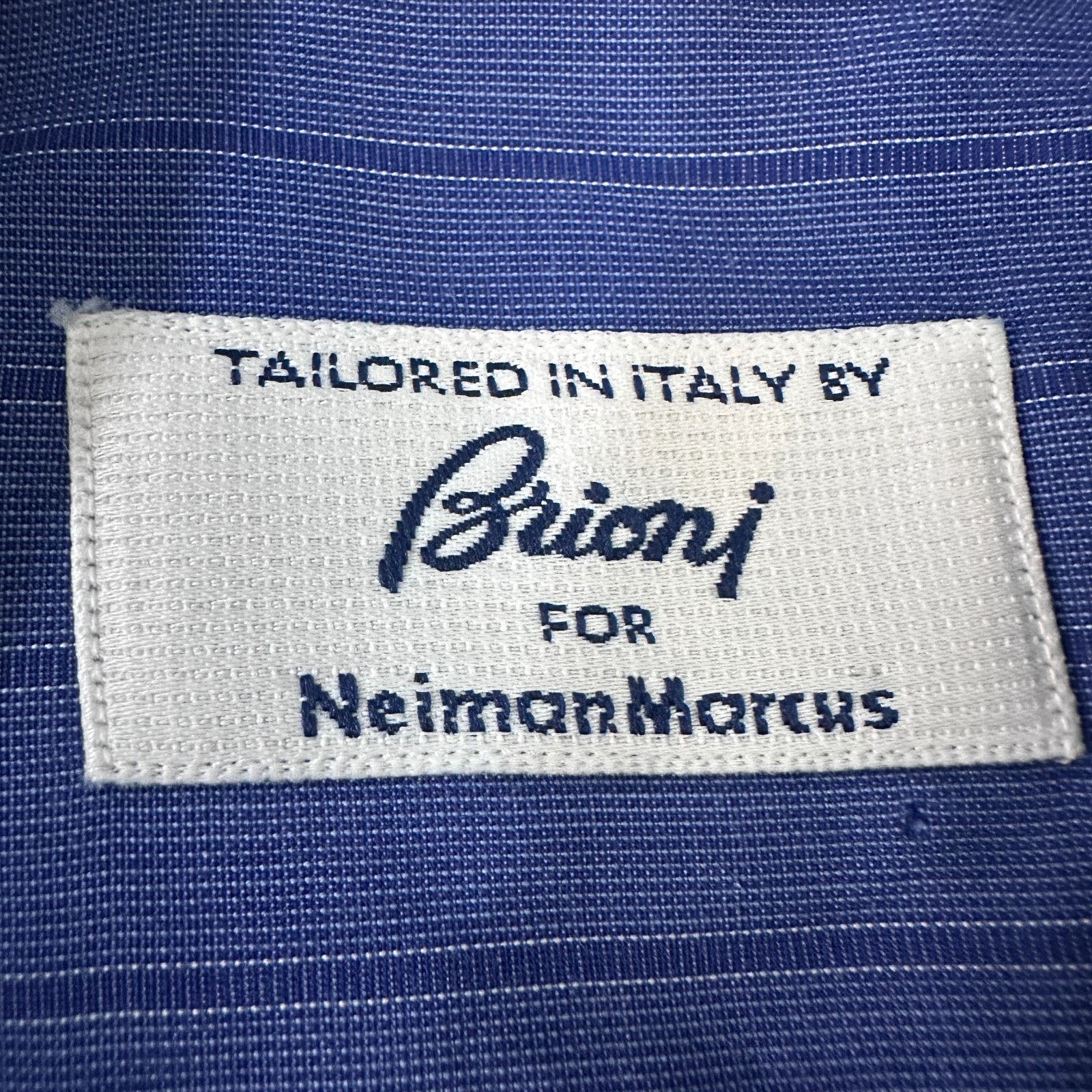 Brioni Brioni Dress Shirt Large 16.5 Blue Striped French Cuff Size US L / EU 52-54 / 3 - 6 Thumbnail