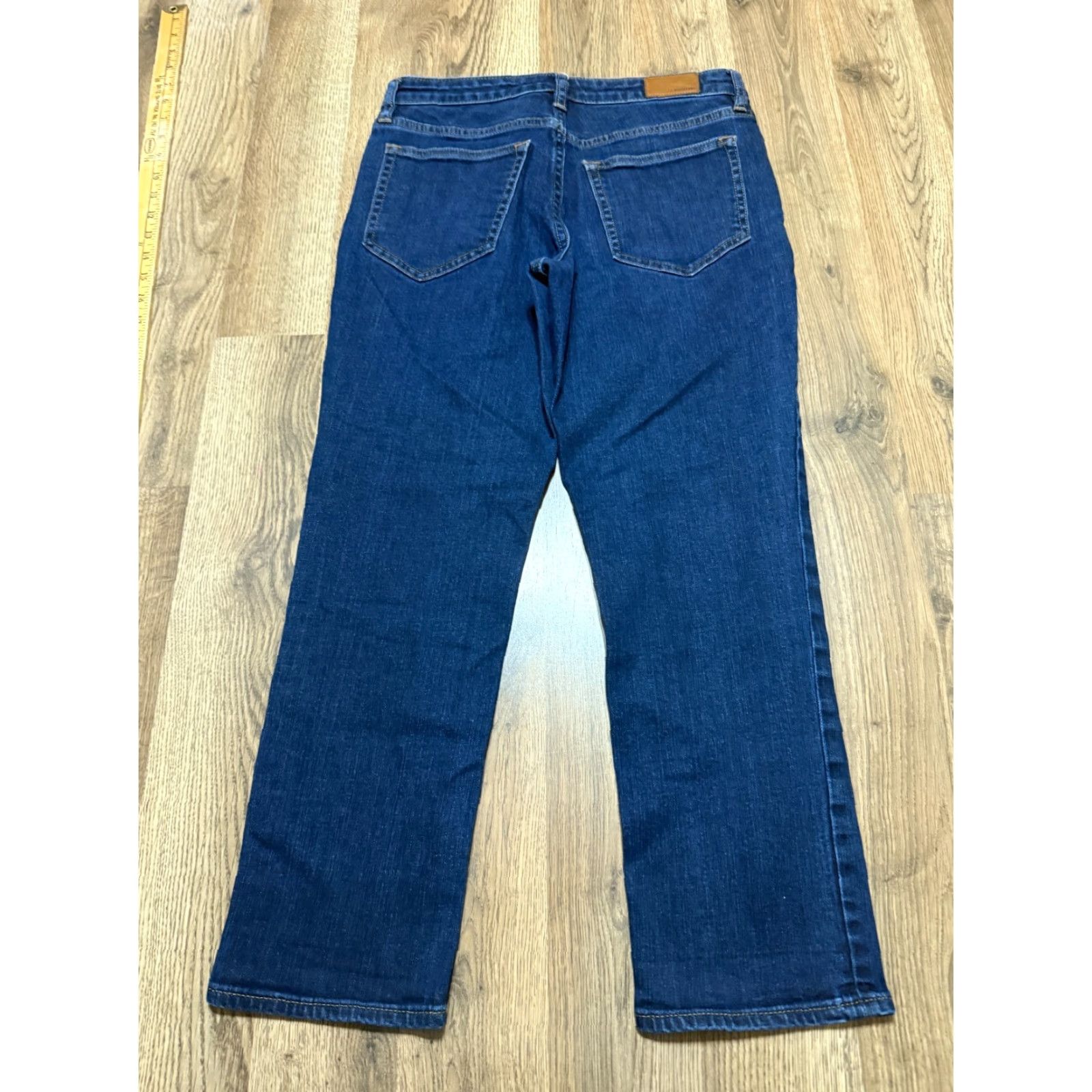 Lands' End Lands' End Jeans Women's 4 Blue Denim Mid Rise Crop Pockets 5-Pocket Regular Inseam 24" Size 4 Womens Cotton Blend Jeans Size 27" / US 4 / IT 40 - 2 Thumbnail