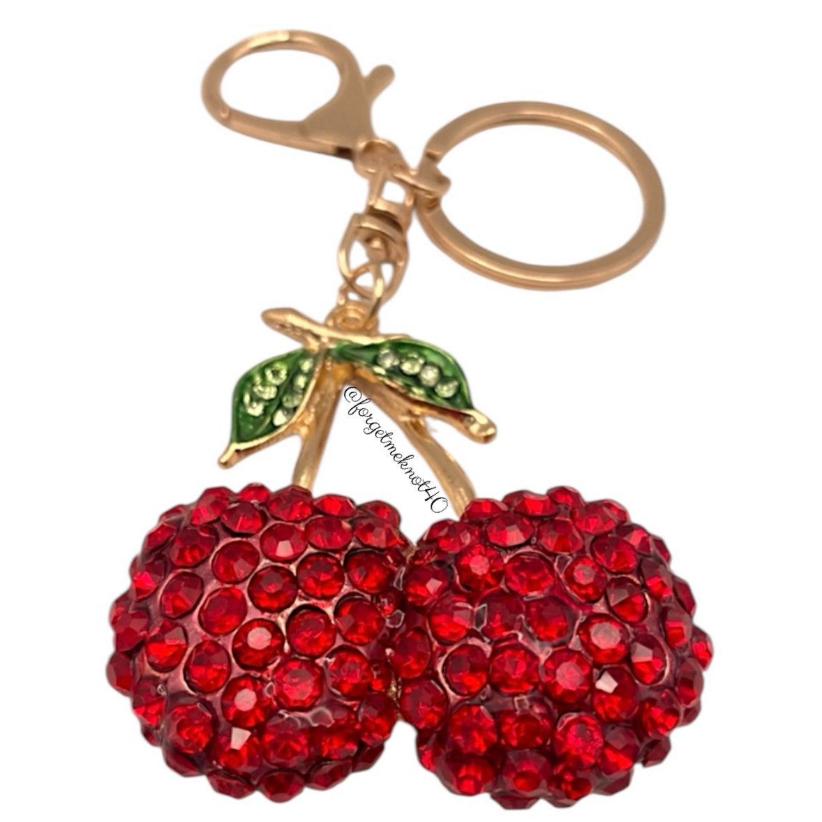 Other Cherry Rhinestone Keychain Cherries Red Bag Charm Size ONE SIZE - 1 Thumbnail
