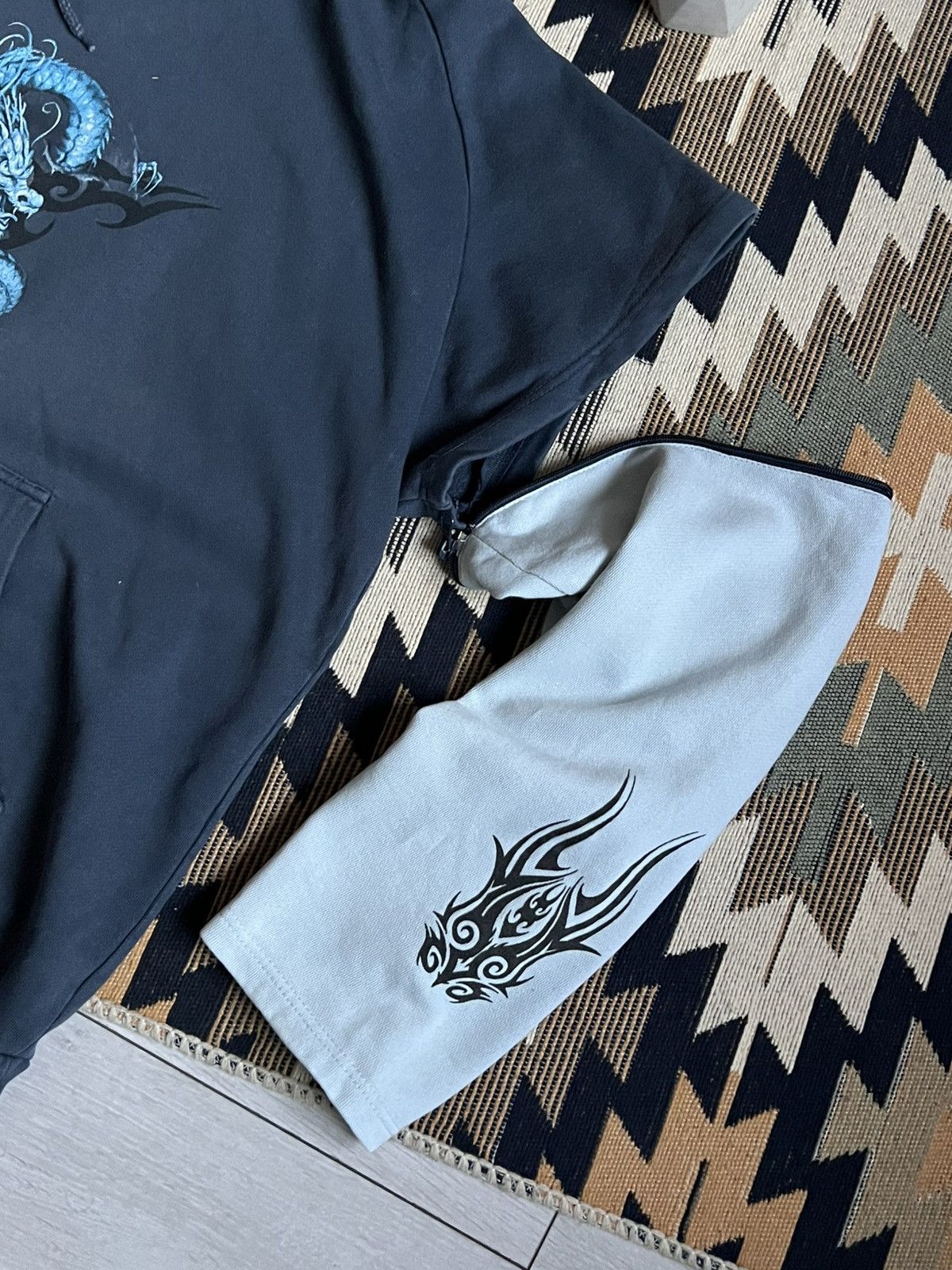 Vintage Vintage JNCO Style Y2k Spiral Dragon Horror Piece Hoodie Size US L / EU 52-54 / 3 - 12 Thumbnail