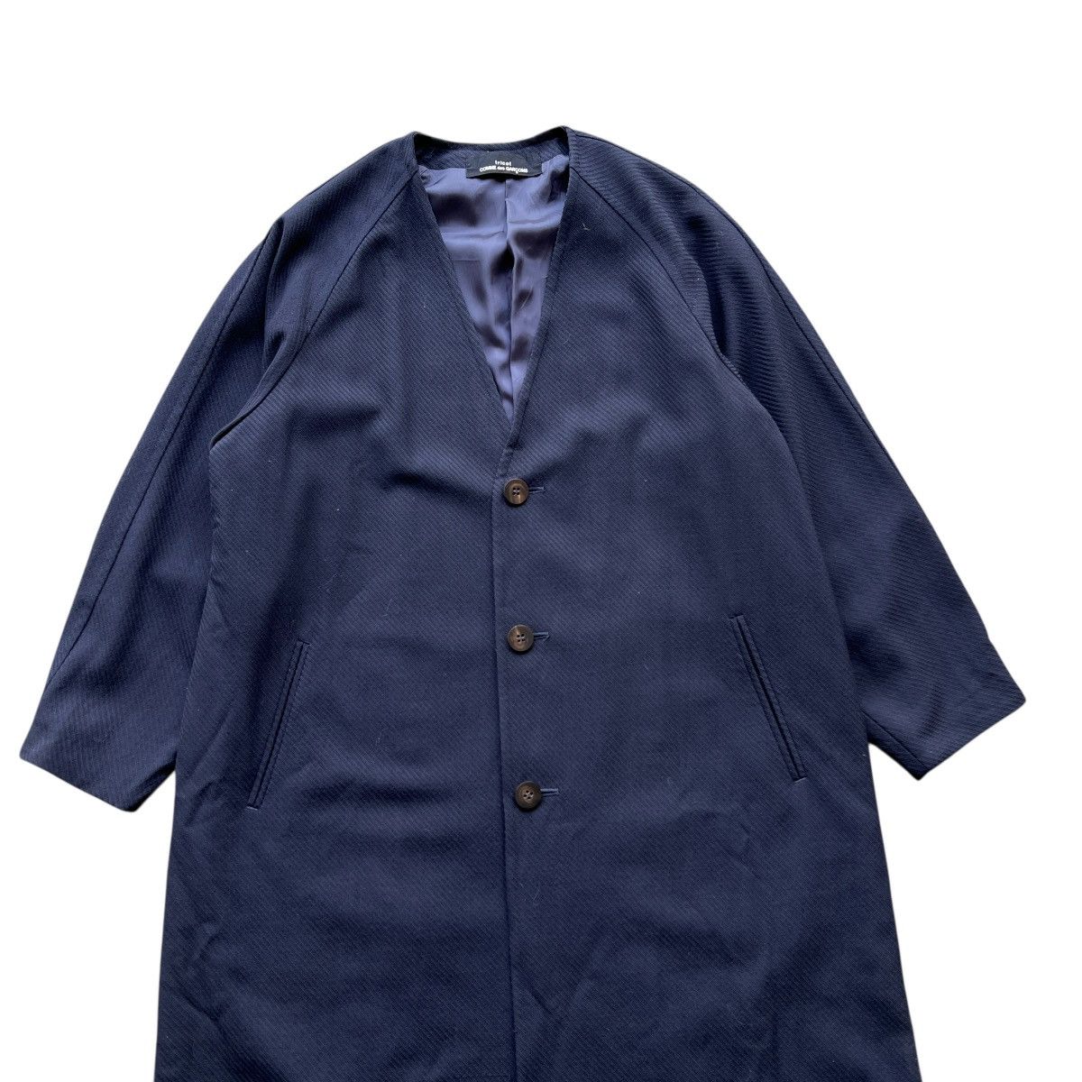 Comme des Garcons Vintage Tricot Comme Des Garcons Less Colar Coat Size US M / EU 48-50 / 2 - 3 Thumbnail