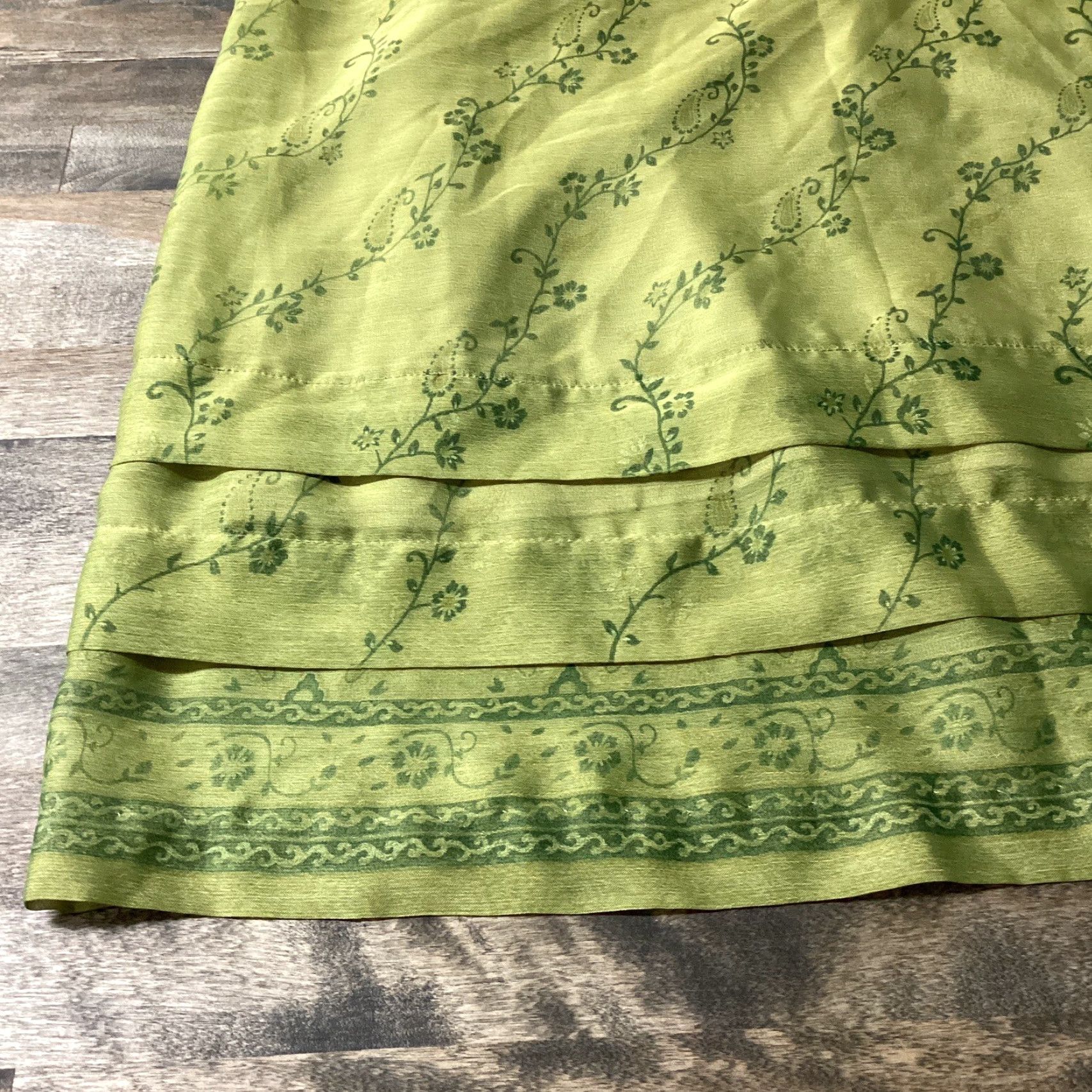 Vintage VINTAGE Rabbit Rabbit Rabbit Designs Dress Sleeveless Green Floral Tiered 10 M Woman Size L / US 10 / IT 46 - 5 Thumbnail