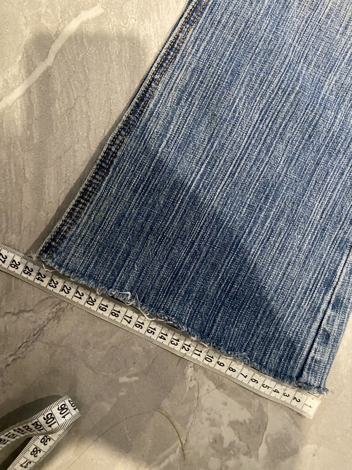 Vintage CRAZY Faded Avant Garde Washed Flared/Hysteric Glamour Style Size US 28 / EU 44 - 13 Thumbnail