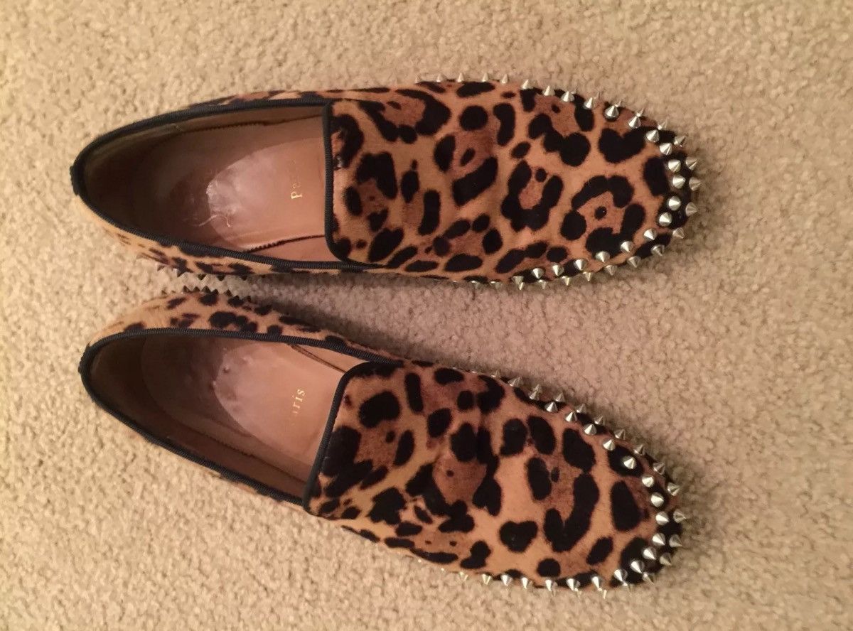 Christian Louboutin CLouboutin Leopard Print pony hair men’s Spike Loafers Size US 9 / EU 42 - 11 Thumbnail