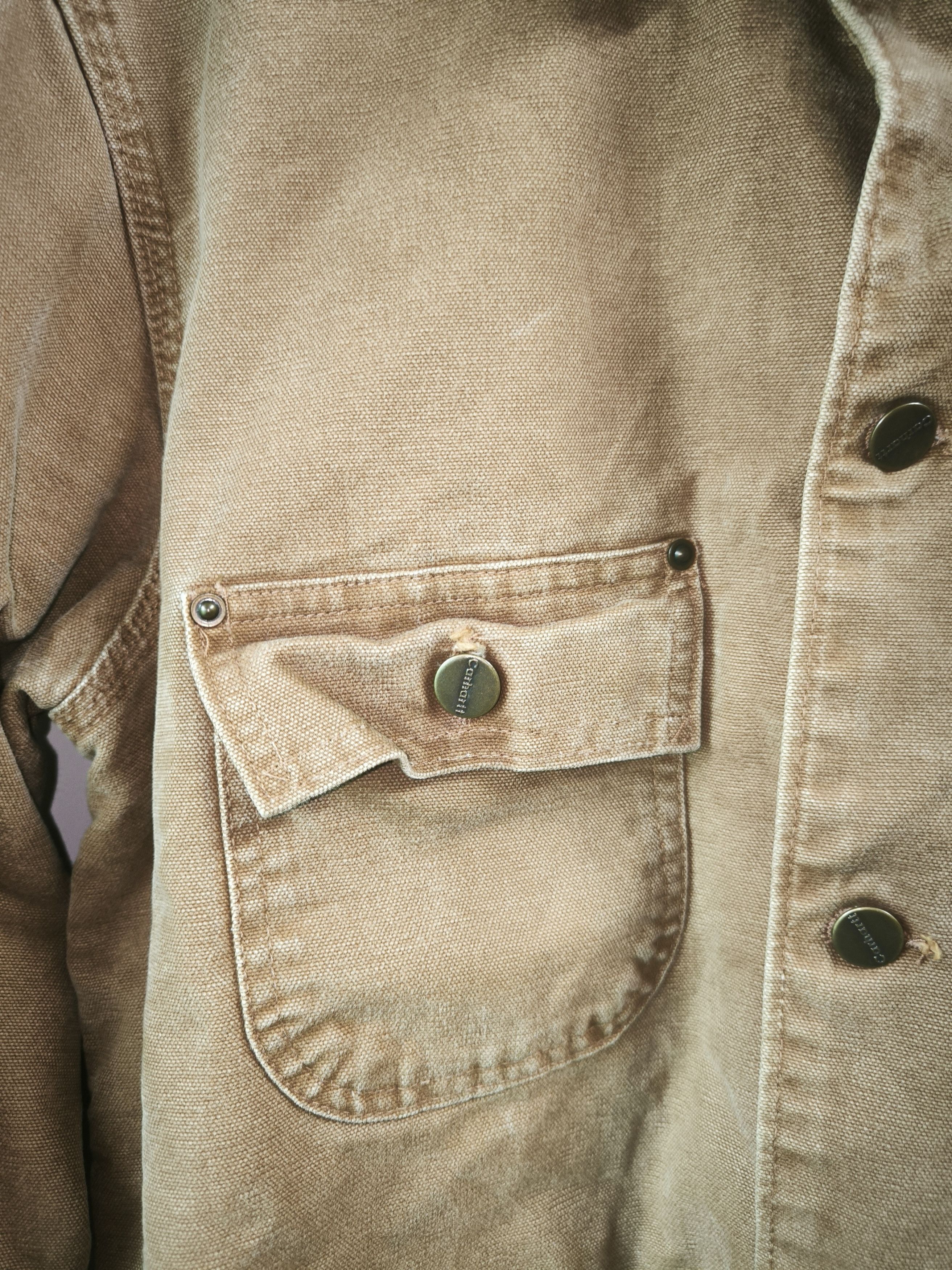Carhartt 90s Distressed Cropped Barn Blanket Chore Jacket Size US S / EU 44-46 / 1 - 12 Thumbnail