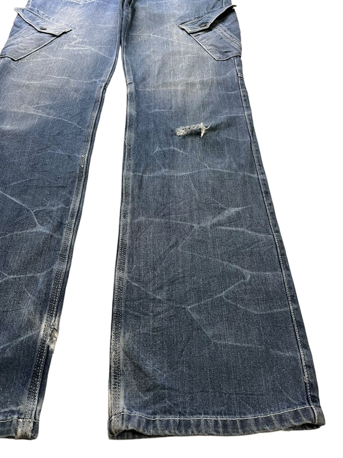 Japanese Brand Vintage Japanese Brand Tactical Cargo Loose Jeans Size US 34 / EU 50 - 7 Thumbnail