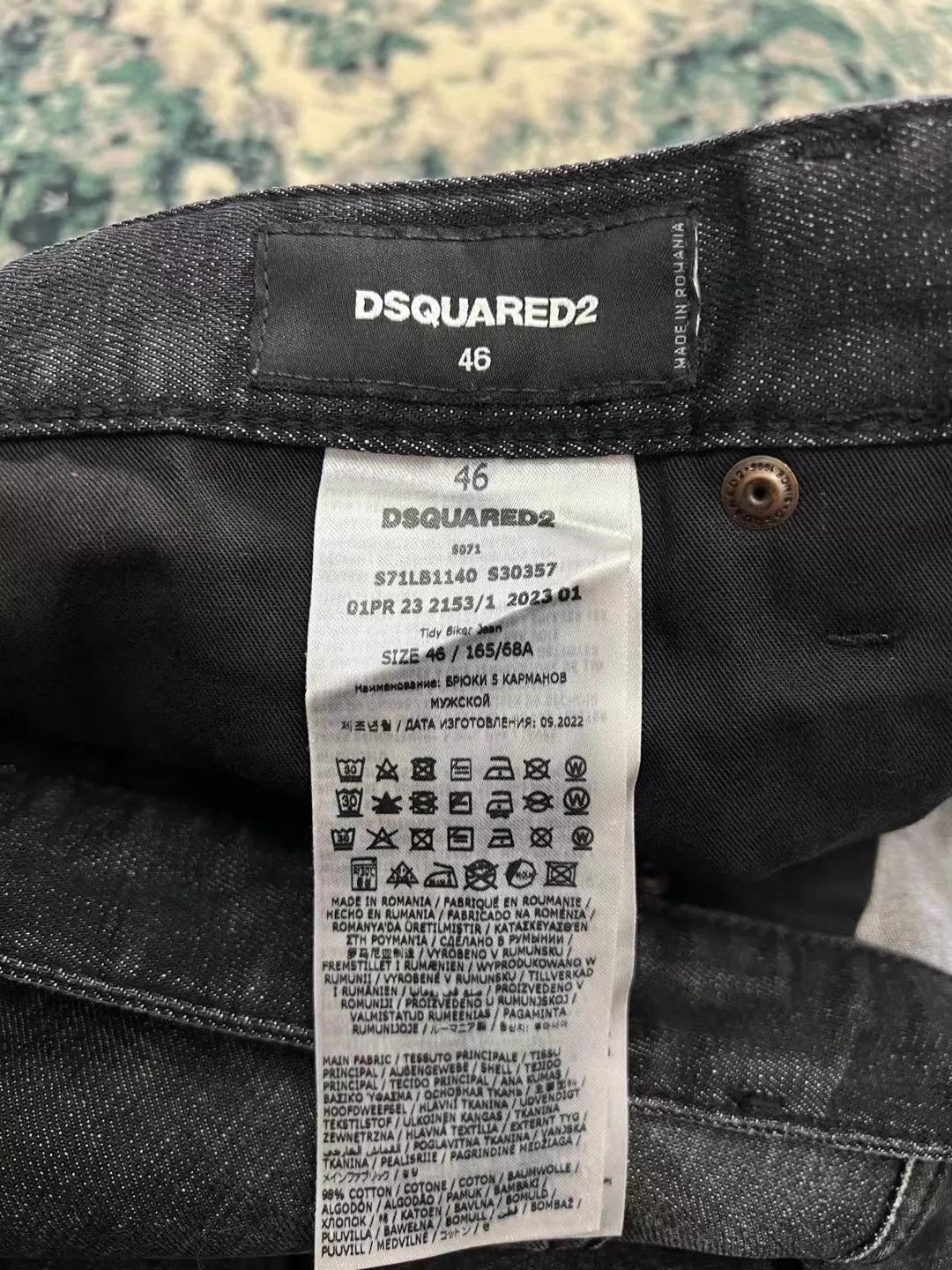 Dsquared2 Dsquared2 TIDY BIKER SS Black Gray Washed 9-Length Paneled Size US 30 / EU 46 - 6 Thumbnail