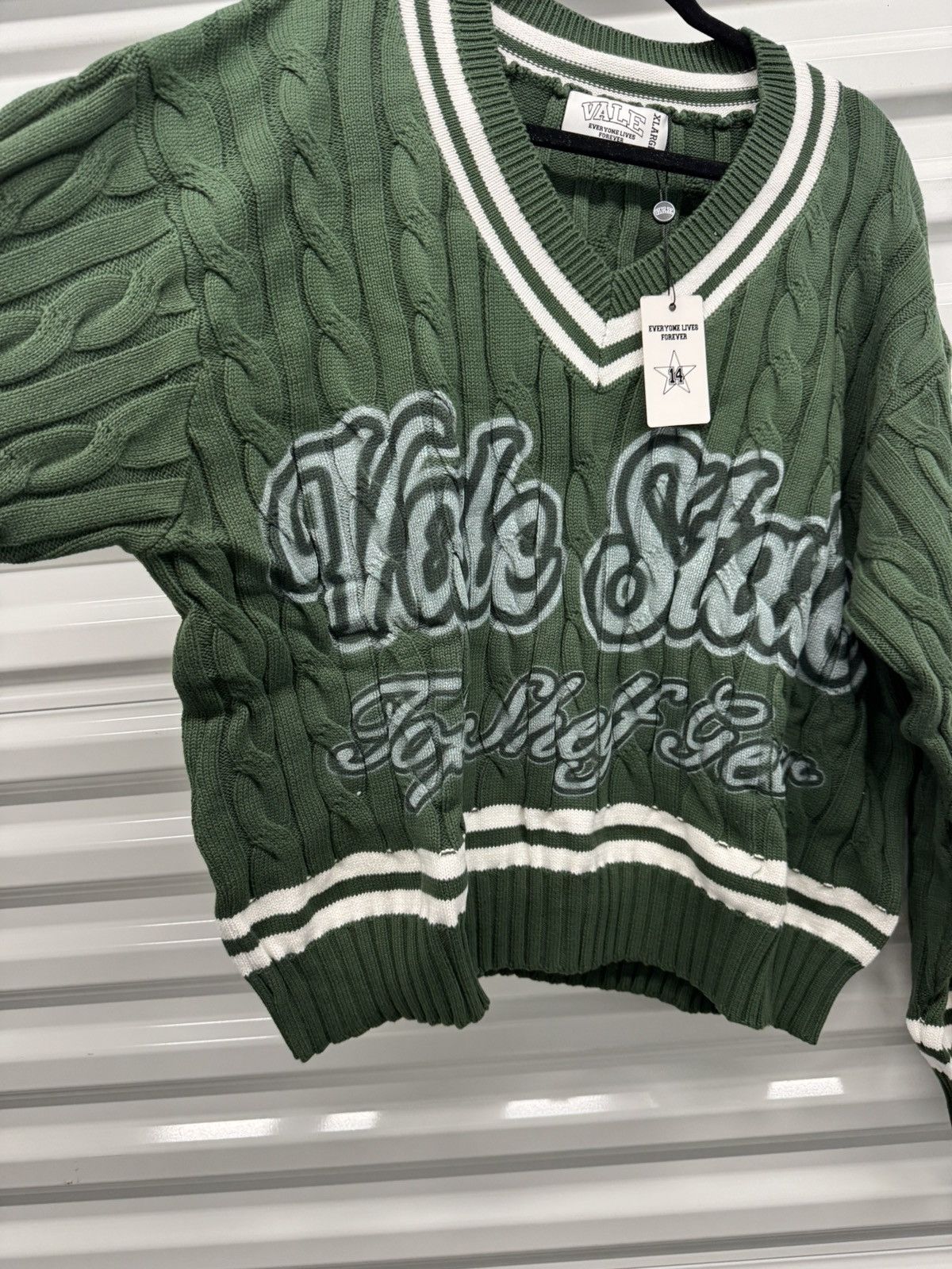 Vale Vale everyone Lives Forever Knit Sweater Cardigan XL Size US XL / EU 56 / 4 - 2 Thumbnail