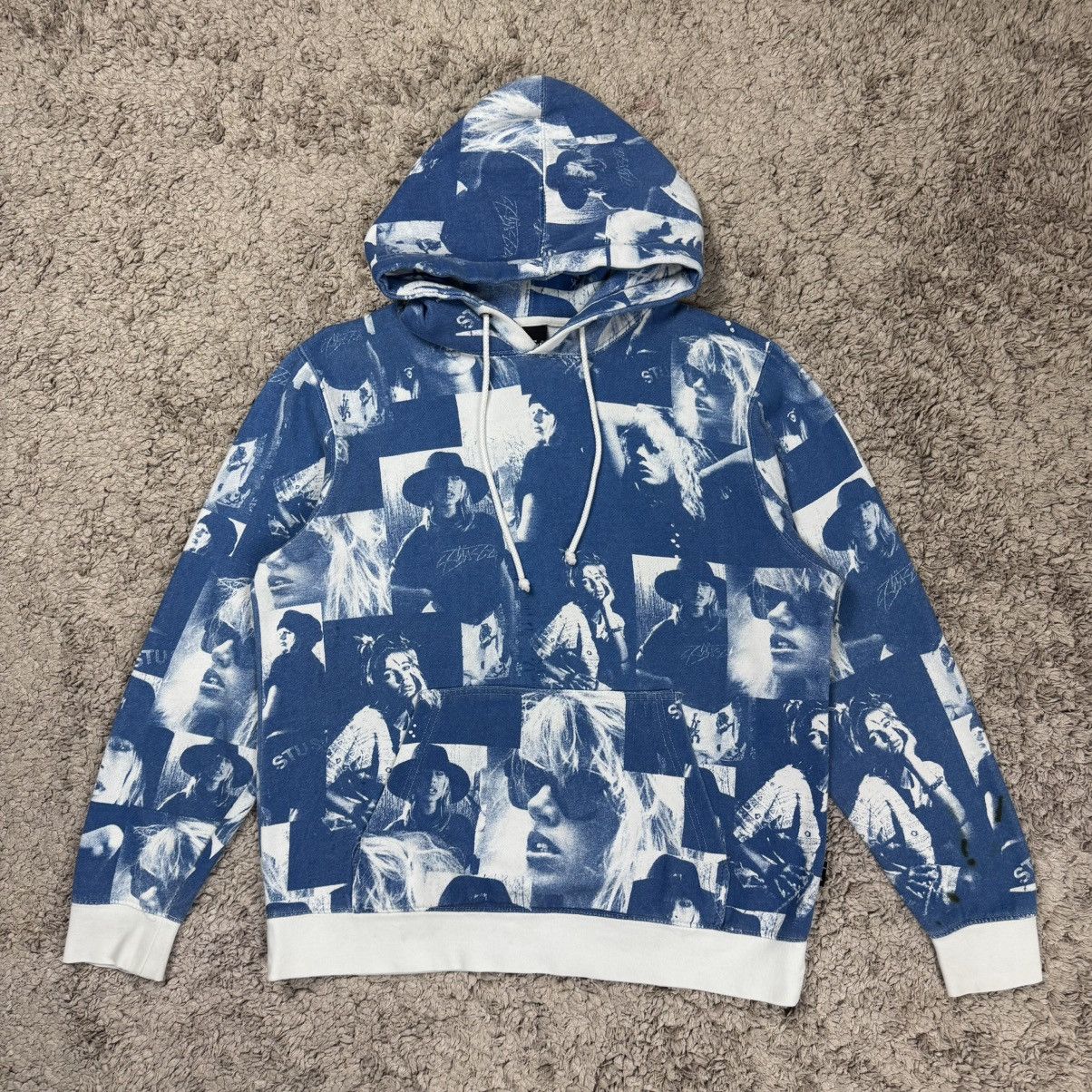 Vintage Stussy Fullprint Photo Design Hoodie