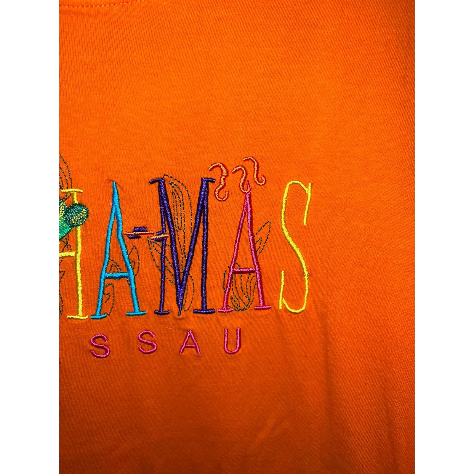 Vintage Y2K Bahamas Nassau Turtle Orange Shirt Tee 2000s M Medium Size US M / EU 48-50 / 2 - 3 Thumbnail