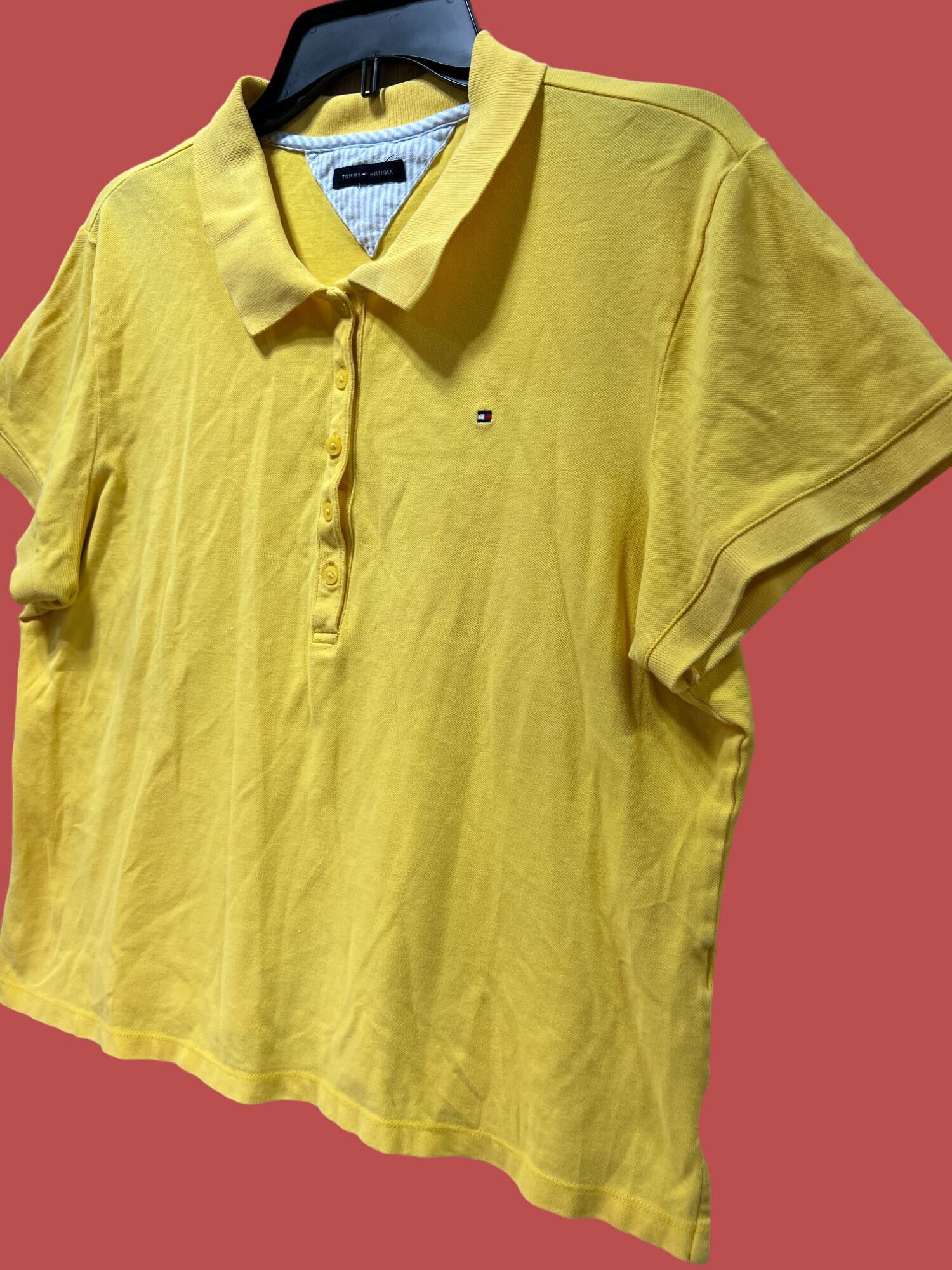 Tommy Hilfiger Tommy Hilfiger - Men's Short Sleeve Polo Shirt - Yellow - Me Size US M / EU 48-50 / 2 - 12 Thumbnail