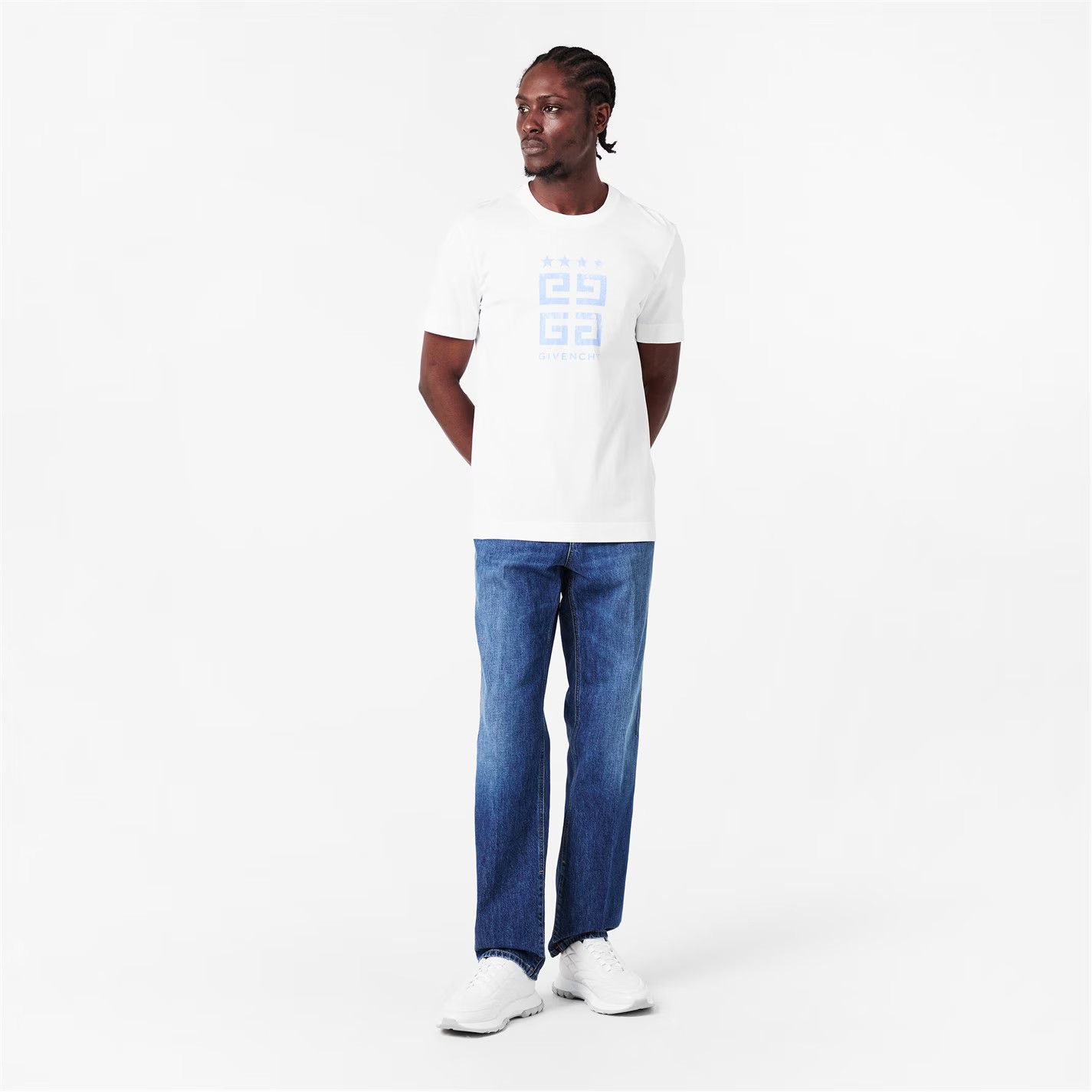 Givenchy o1g2r1mq0426 4G Emblem T-Shirt in White Size US L / EU 52-54 / 3 - 4 Thumbnail