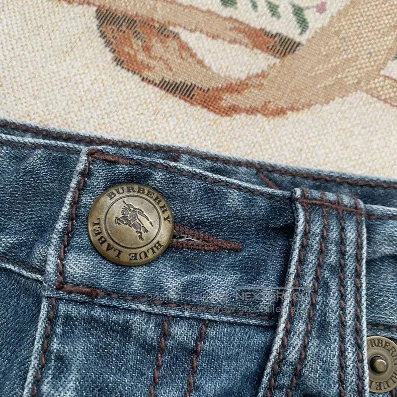 Burberry Burberry Blue Cotton Mini Skirt for Women. Size 23" - 3 Thumbnail