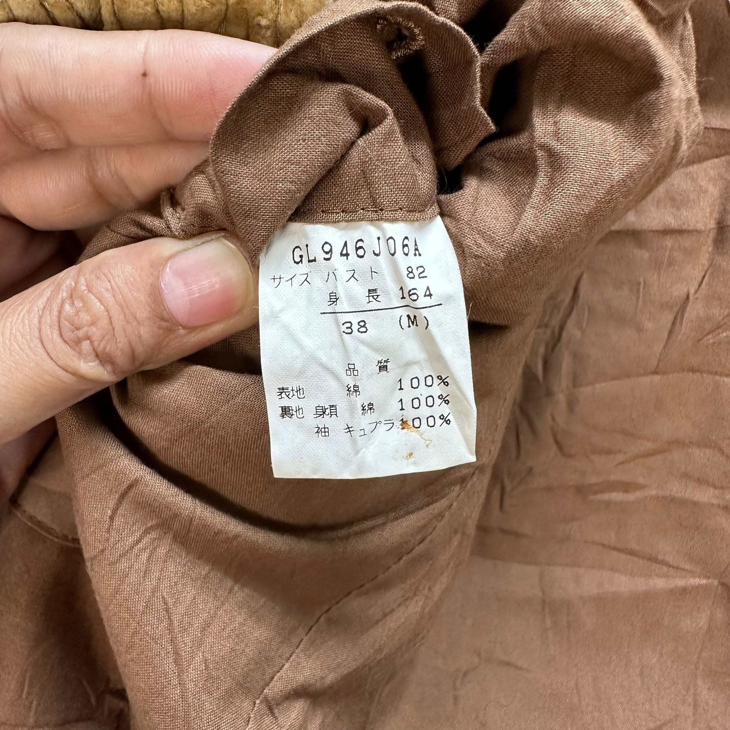 Japanese Brand GIGLI Made in Japan Women’s Corduroy Jacket #A46-1079 Size M / US 6-8 / IT 42-44 - 8 Thumbnail