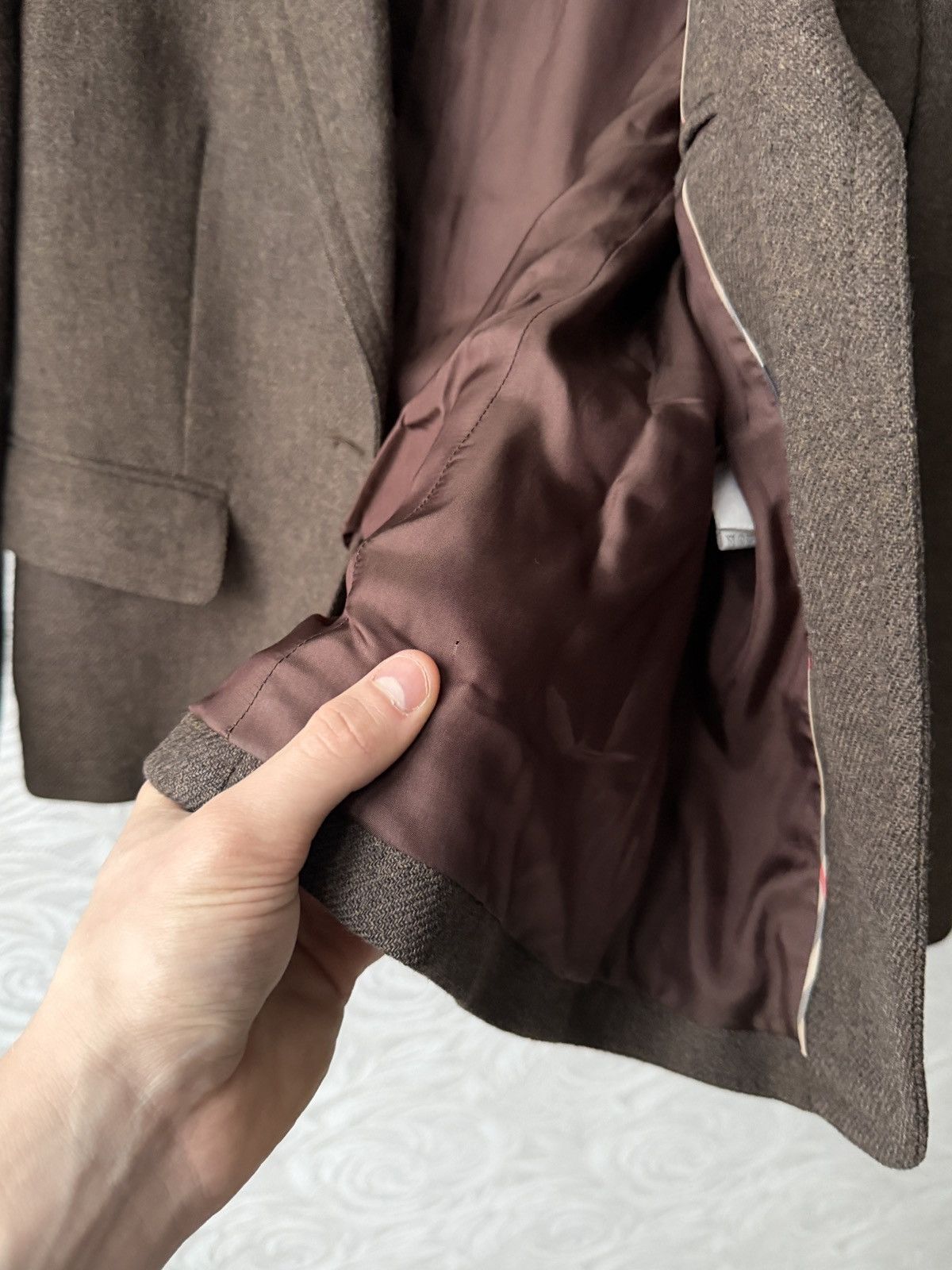 Burberry BURBERRY LONDON 100% Wool 1 Button Blazer Jacket US 8 Brown Size M / US 6-8 / IT 42-44 - 15 Thumbnail