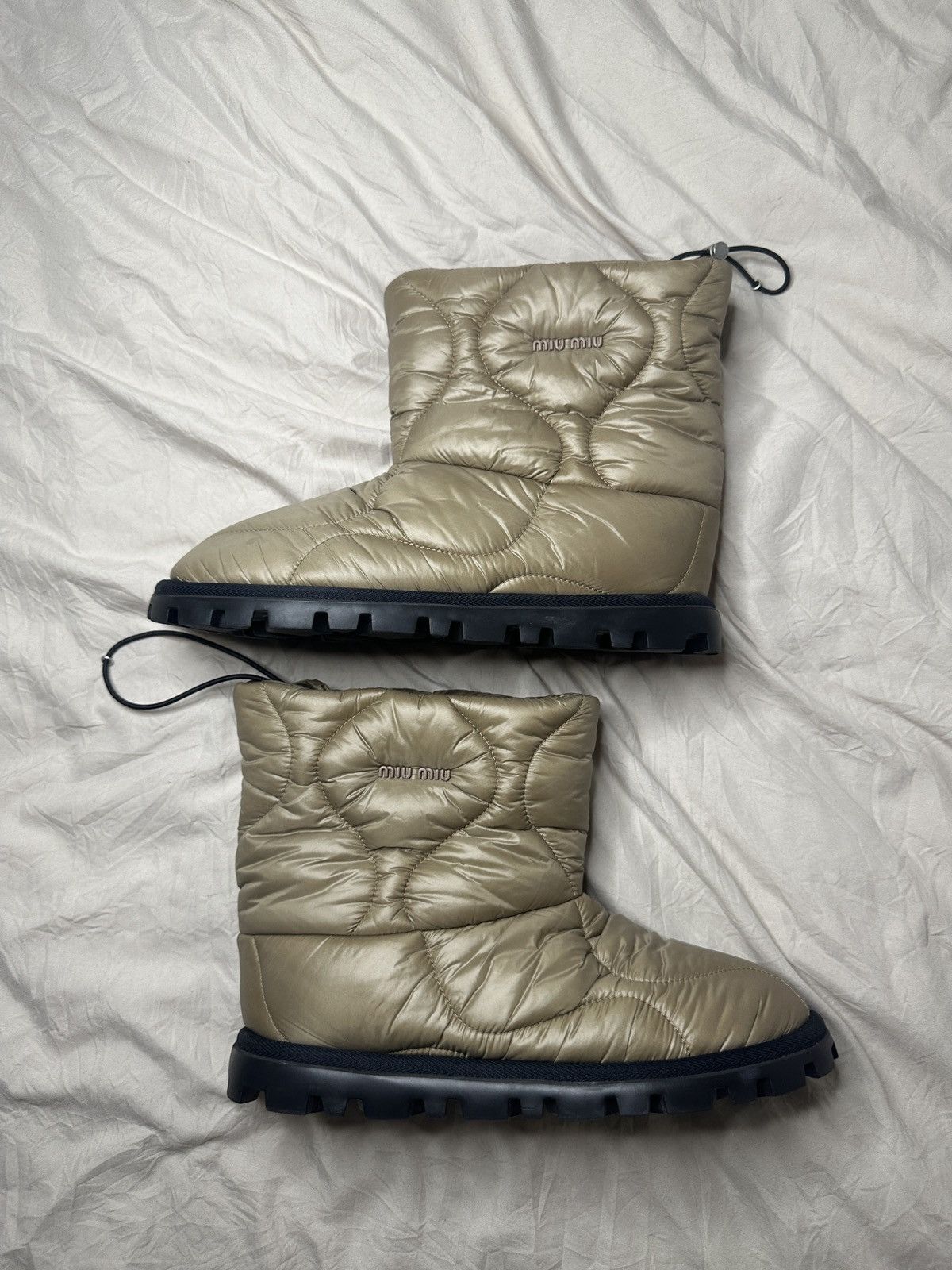 Miu Miu Miu Miu Snow Boots Beige AW21 Size US 9 / IT 39 - 4 Thumbnail