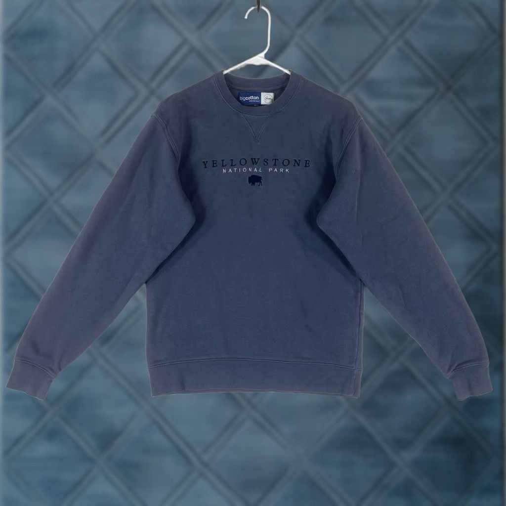 Vintage VINTAGE Yellowstone Sweatshirt Mens Small Blue Long Sleeve BigCotton Casual VTG Size US S / EU 44-46 / 1 - 1 Thumbnail