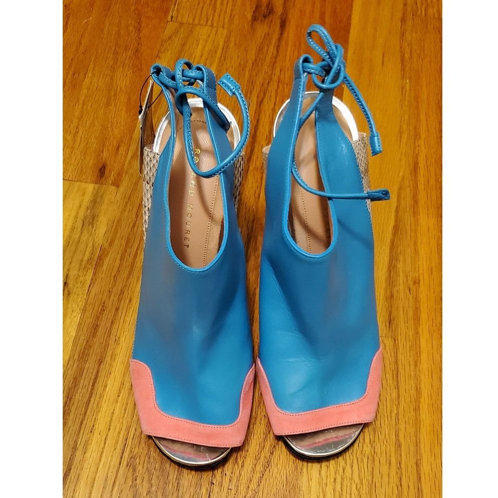 Roland Mouret Roland Mouret Bright Blue Peep Toe Heels Size 40 EU Size US 9 / IT 39 - 14 Thumbnail