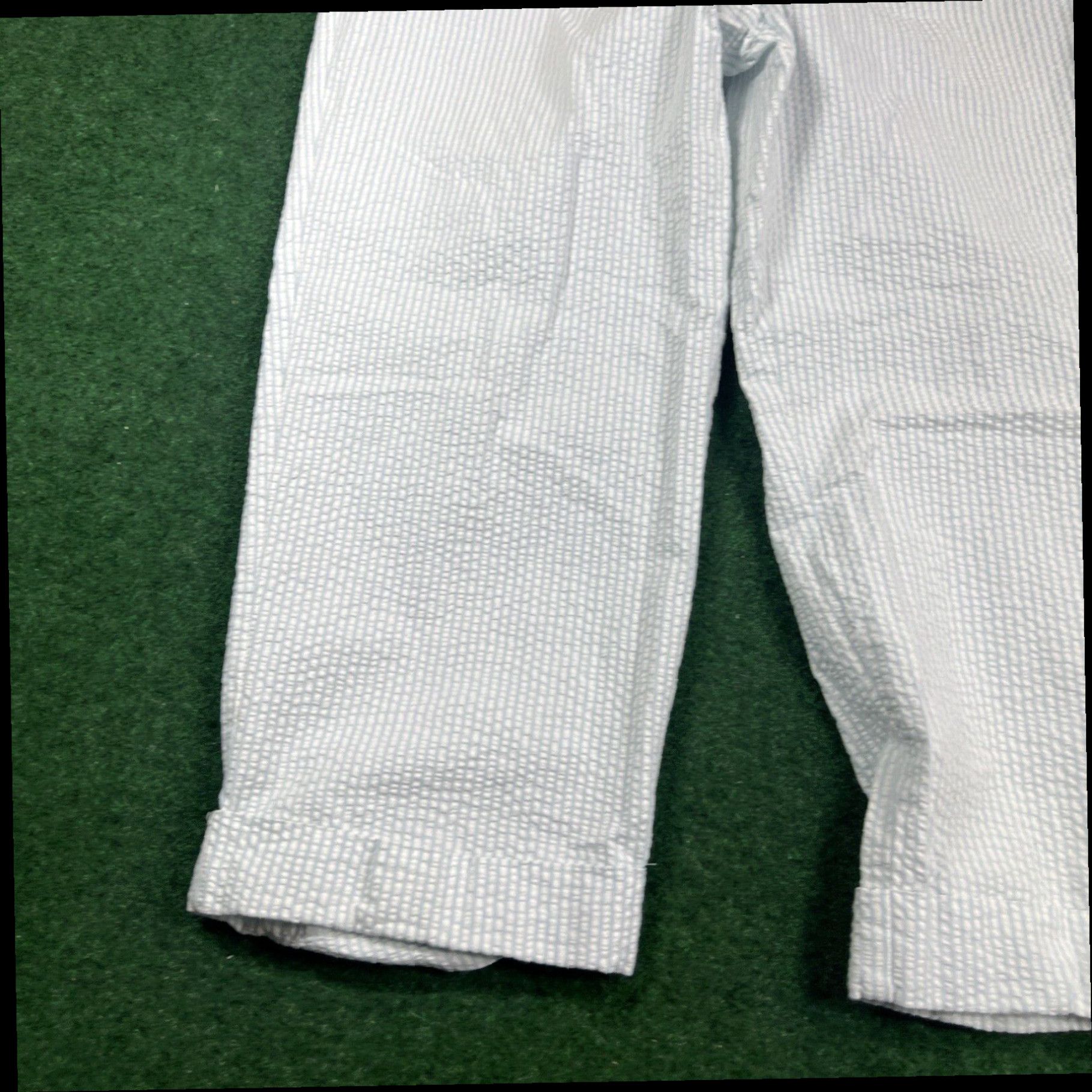 Vintage Liz Claiborne Women's Size 16 Light Blue White Audra Capri Crop Pants Casual Size 38" / US 16 / IT 52 - 2 Thumbnail