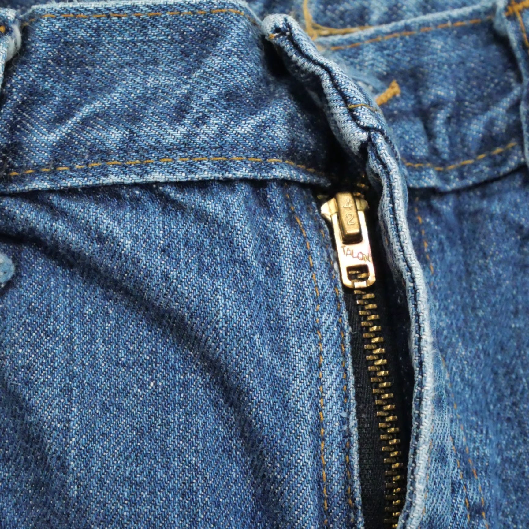 Denime VINTAGE Gauchos Jeans Mens 30x30 Blue Denim Pants Faded Straight Leg 80s Size US 30 / EU 46 - 6 Thumbnail
