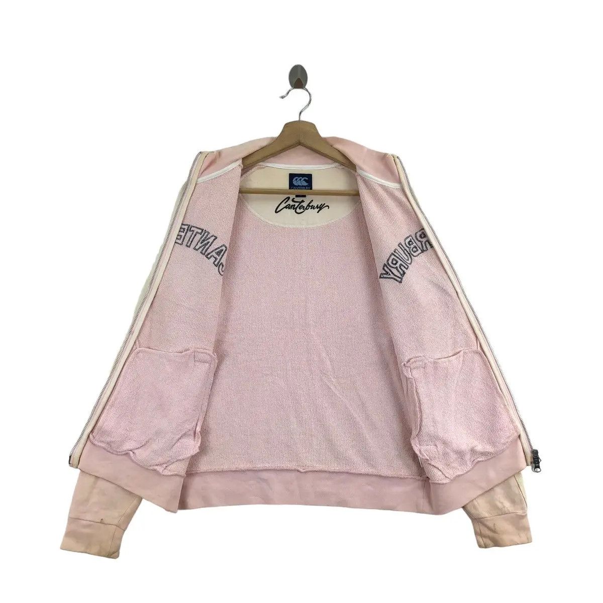 Canterbury of New Zealand Vtg CANTERBURY NEW ZEALAND Center Logo Sweater Pink Zipper Size L / US 10 / IT 46 - 5 Thumbnail