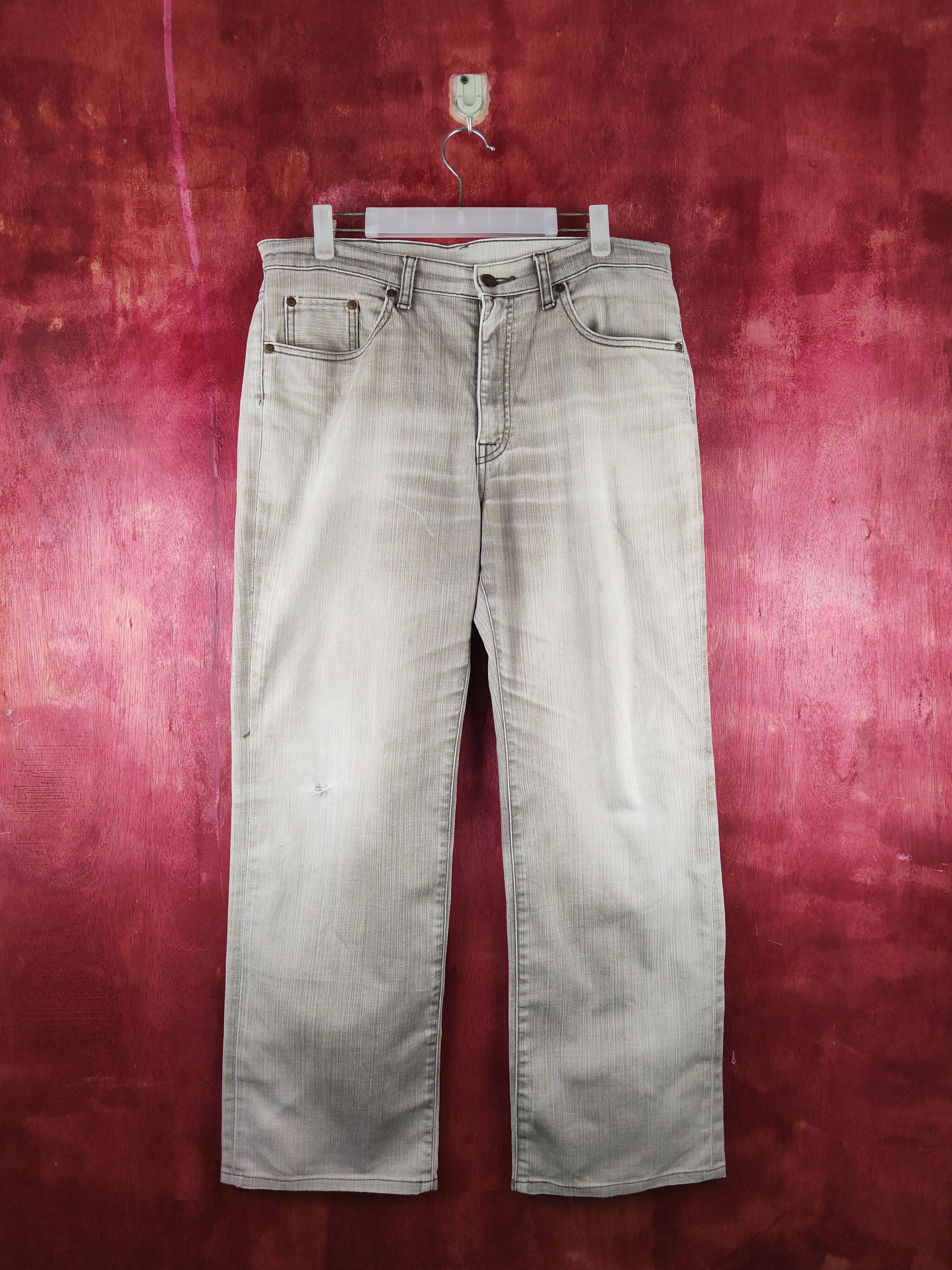 Japanese Brand Vintage Wolvo Faded Dark Brown Distressed Denim Pants N#S45 Size US 33 - 1 Thumbnail