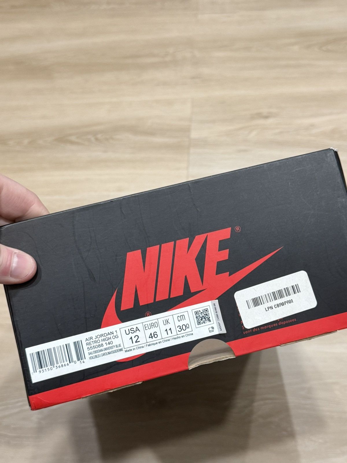 Jordan Brand Air Jordan 1 High Obsidian Size US 12 / EU 45 - 20 Thumbnail