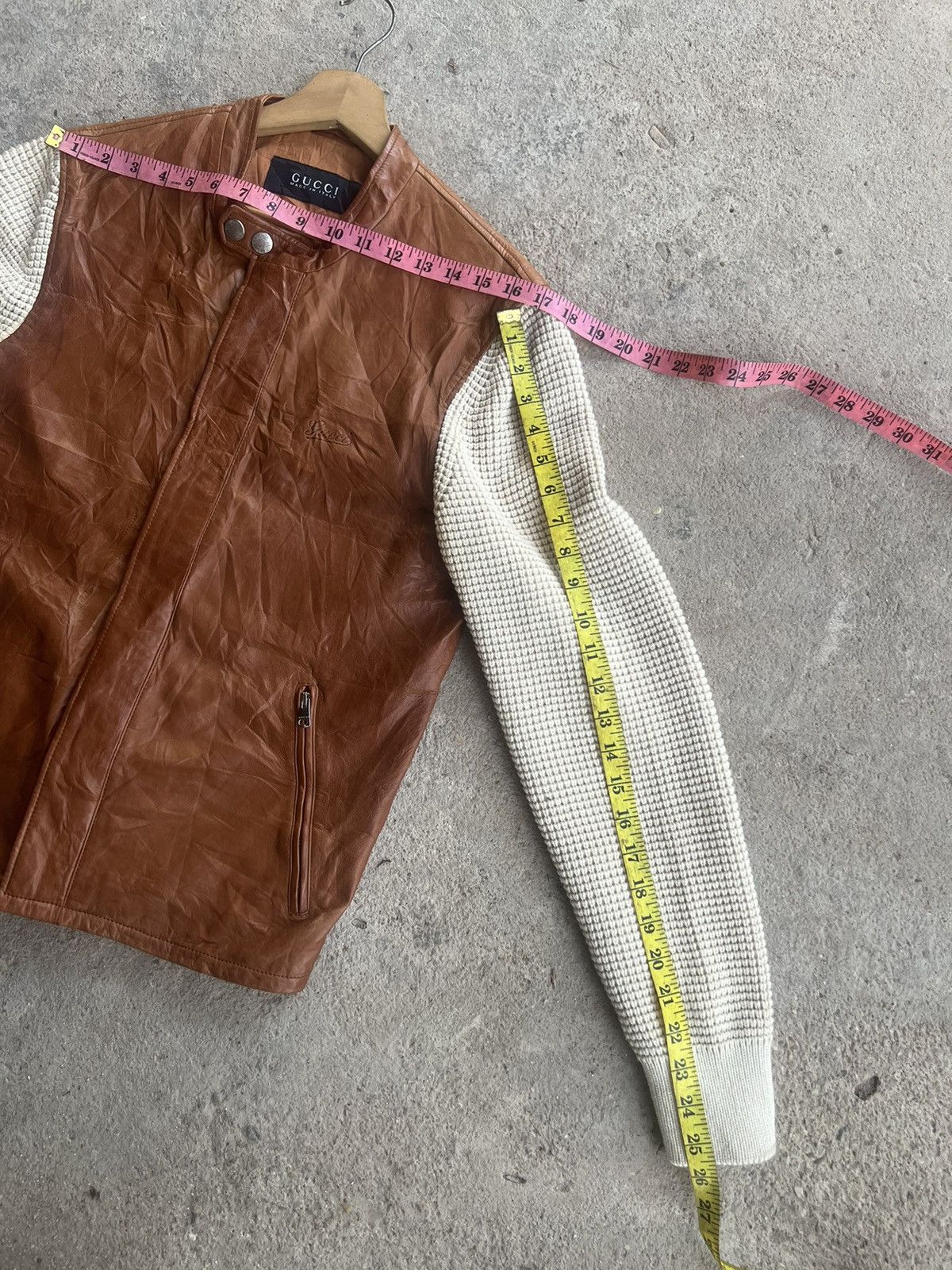 Gucci Gucci Authentic Leather & Knitted Leather Jacket Size US M / EU 48-50 / 2 - 17 Thumbnail