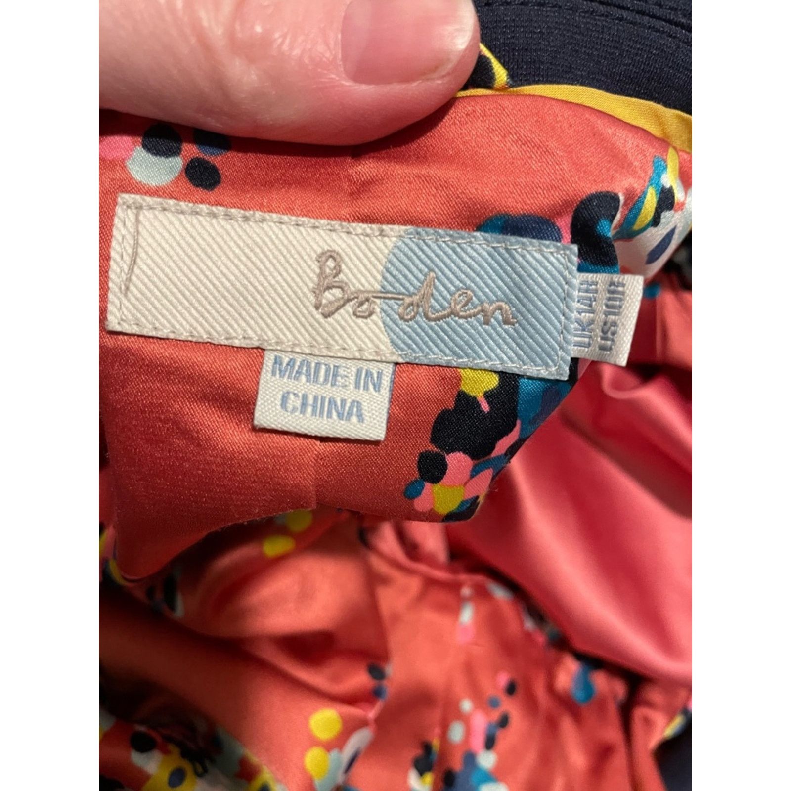 Boden Boden Size 10R Navy Fully Lined Blazer Black Piping Floral Size M / US 6-8 / IT 42-44 - 11 Thumbnail