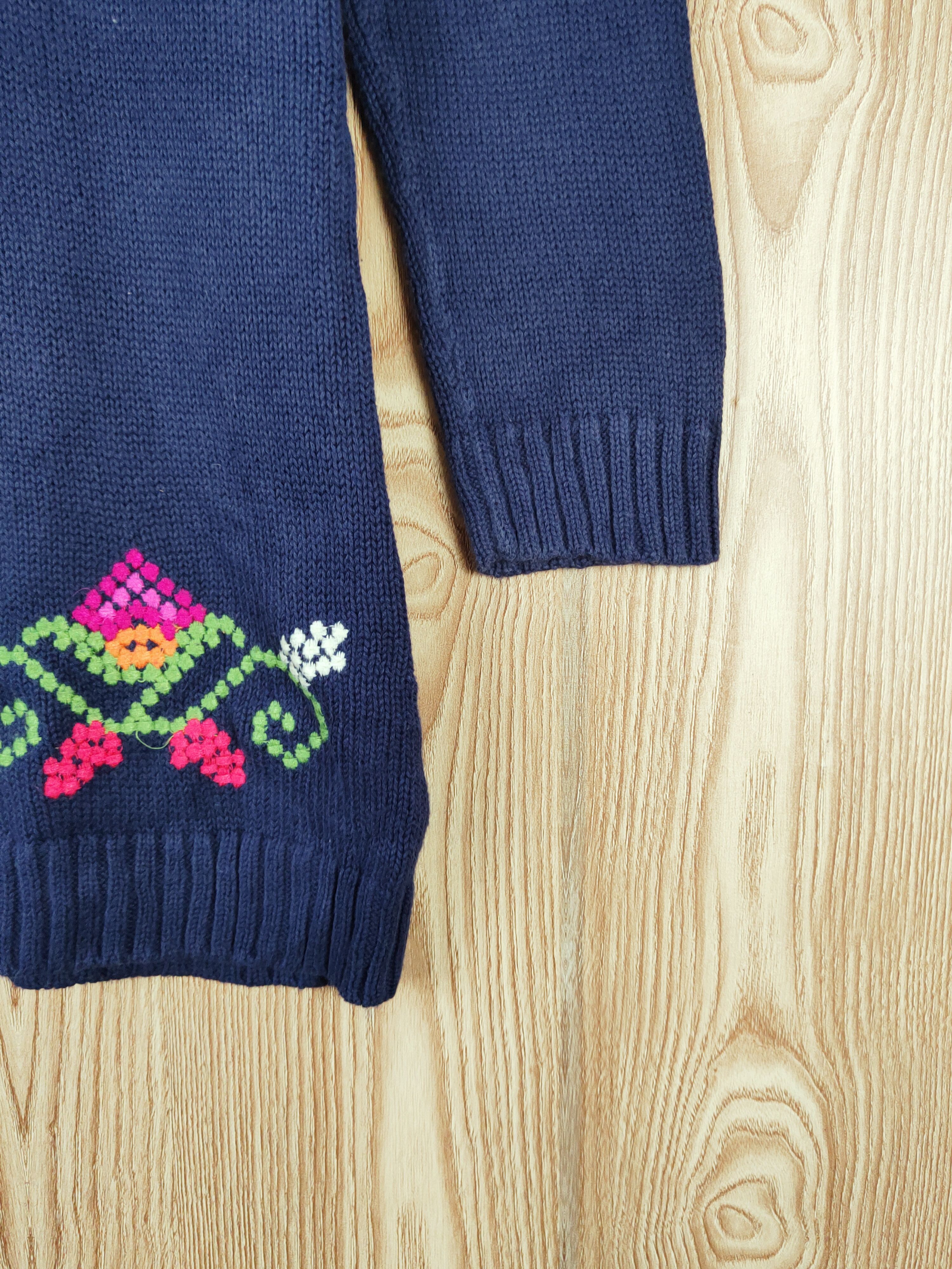 Homespun Knitwear × Japanese Brand × Vintage Hanna Anderson Navy Knitwear Cardigan #W873 Size S / US 4 / IT 40 - 6 Thumbnail