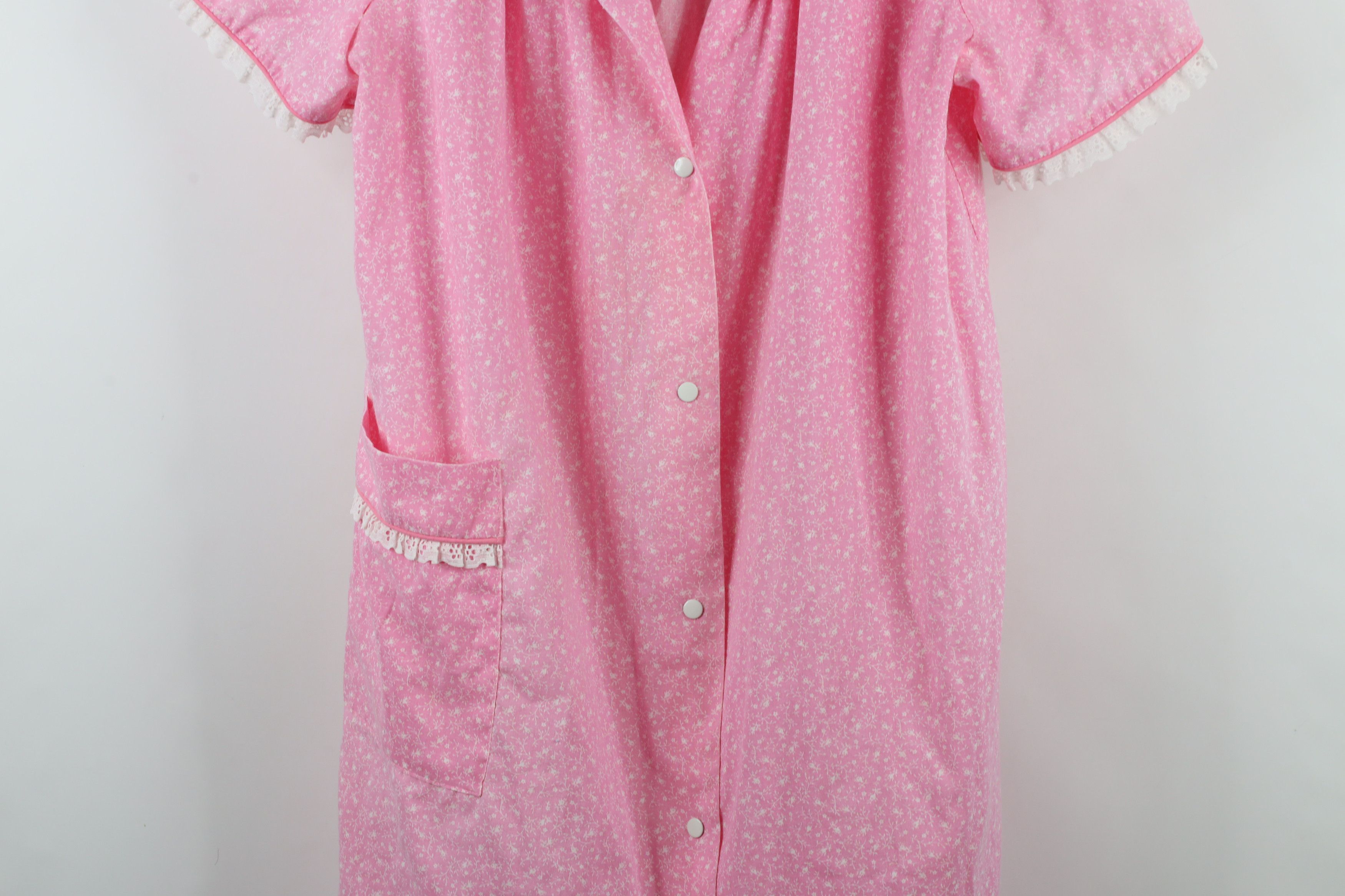 Vintage Vintage 70s Streetwear Floral Lace Muu Muu Sleep Night Gown Size XS / US 0-2 / IT 36-38 - 3 Thumbnail
