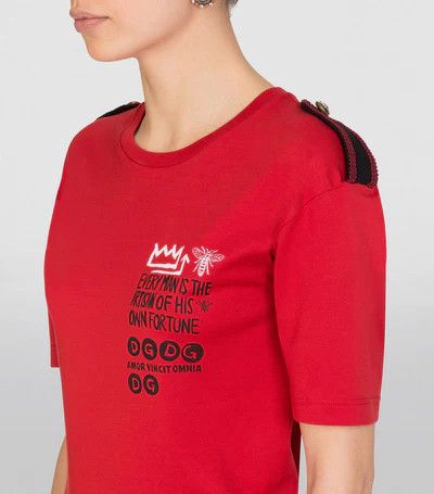 Dolce & Gabbana o1y0925 Oversize T-Shirt in Red Size S / US 4 / IT 40 - 2 Thumbnail