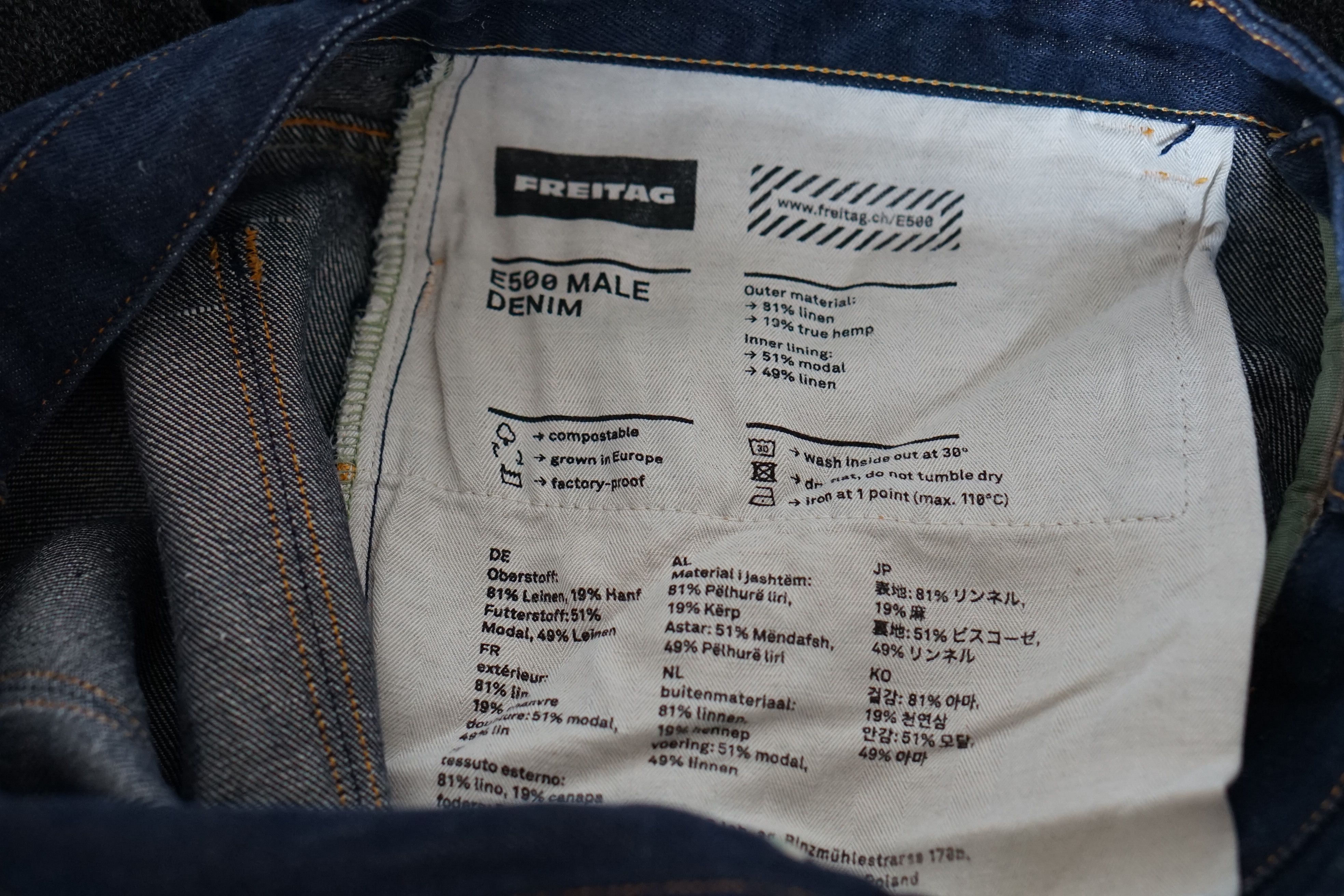 Freitag Freitag E500 Male Denim Size US 31 - 3 Thumbnail