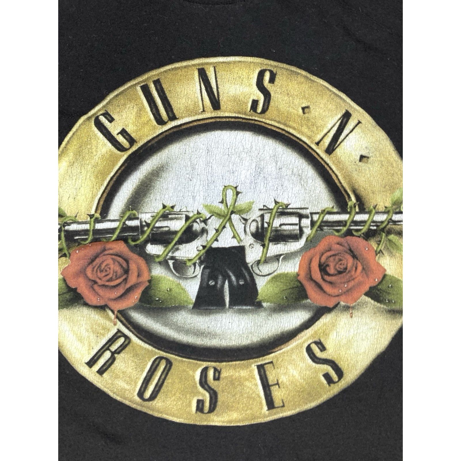Vintage Guns N' Roses Logo Retro Graphic T-shirt Men Large Black Music Cotton Blend Shirt Size US L / EU 52-54 / 3 - 2 Thumbnail
