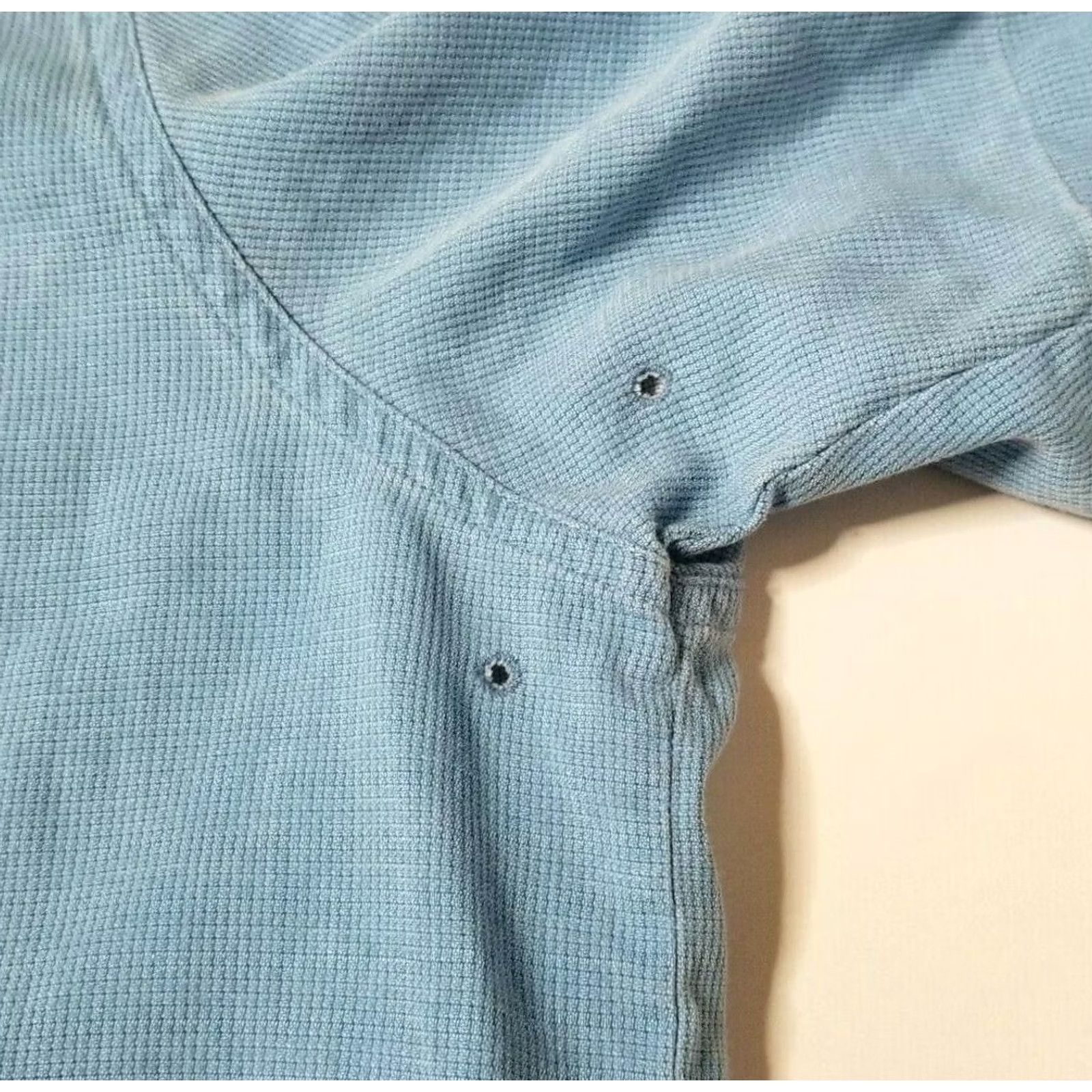 Nat Nast Nat Nast Mens L Silk Cotton Blend Button Front Shirt Blue Breathable Flaws Size US L / EU 52-54 / 3 - 3 Thumbnail