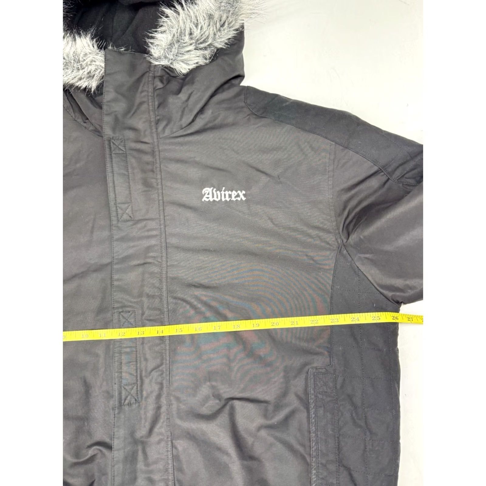Avirex Avirex Parka Jacket Hood Fur Black Mens Large Y2K Streetwear Hip Hop NY Full Zip Size US L / EU 52-54 / 3 - 5 Thumbnail