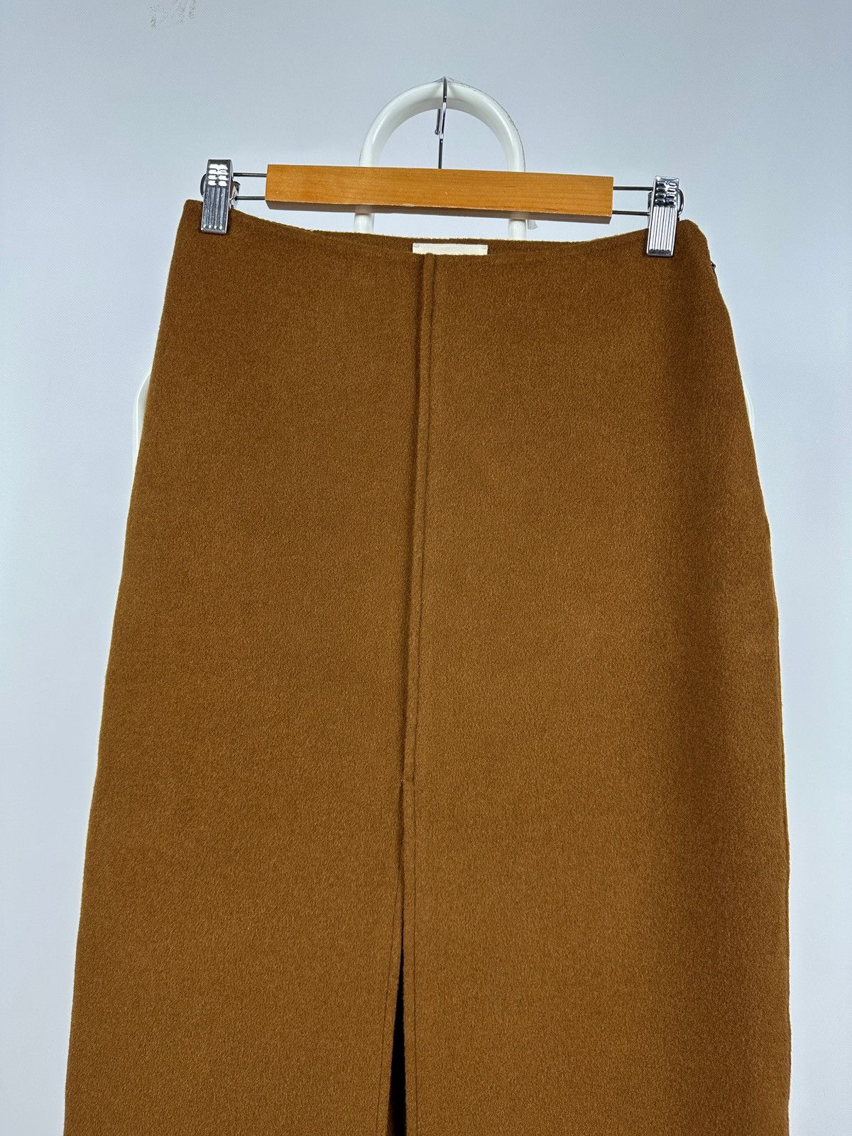 Sezane Sezane Eloane Mustard Wool Midi Skirt Size 26" / US 2 / IT 38 - 2 Thumbnail