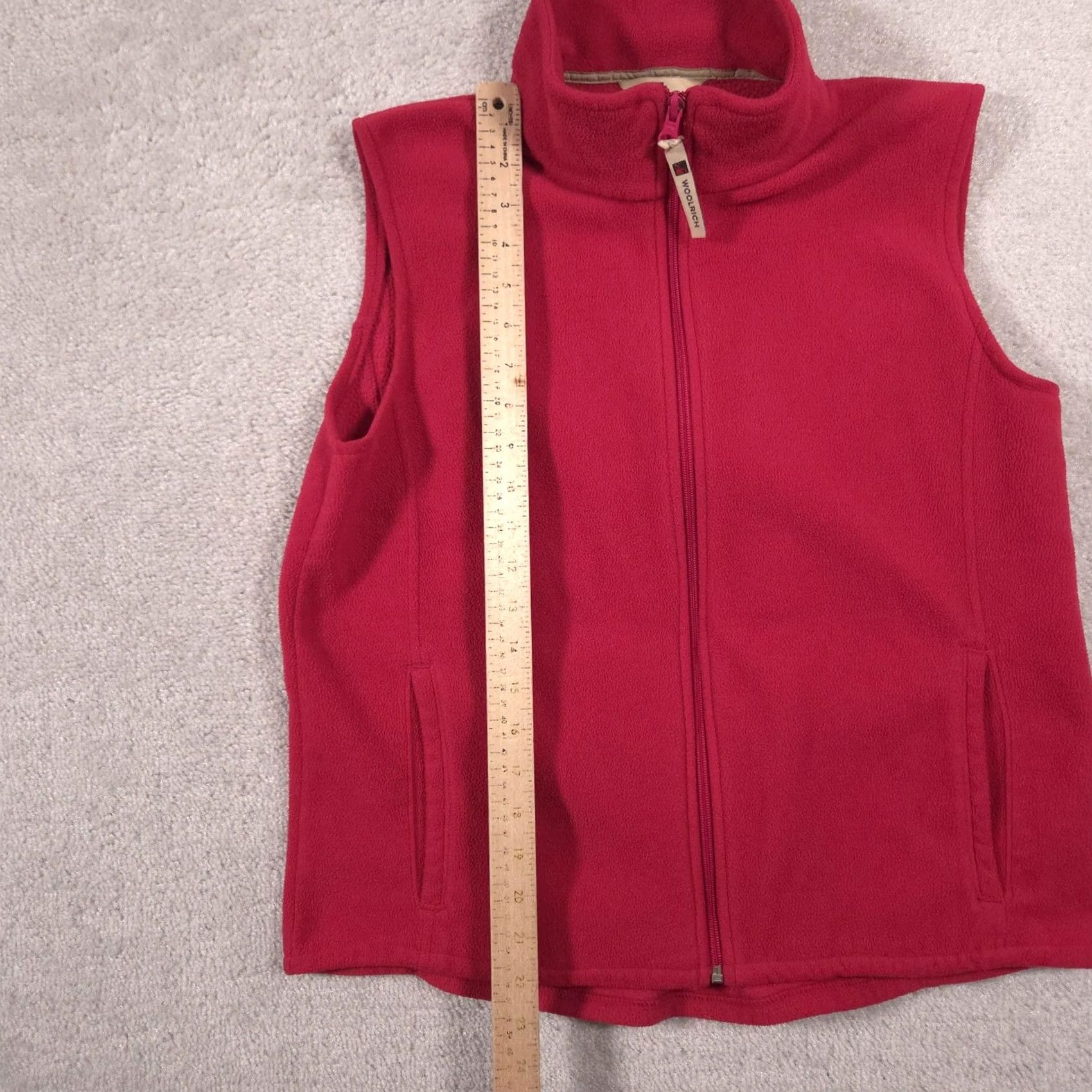 Vintage Woolrich Vest Womens Medium Red Fleece Full Zip Collar Pockets Outdoor Warm Size M / US 6-8 / IT 42-44 - 5 Thumbnail