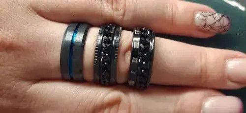 Other 3PCS Unisex Decor Rings Size ONE SIZE - 3 Thumbnail