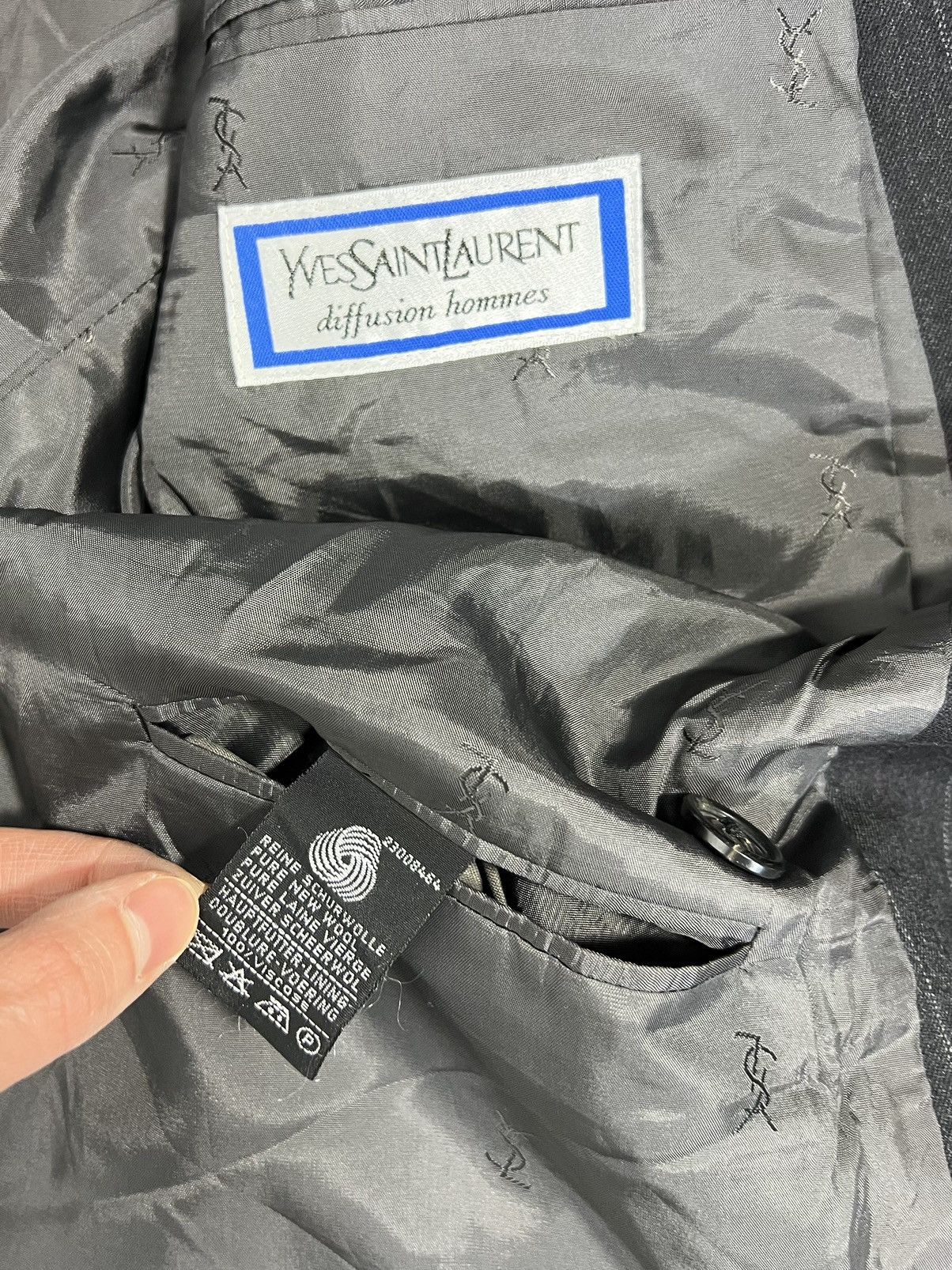 Yves Saint Laurent Yves Saint Laurent Striped Double-Breasted Jacket, wool Size US L / EU 52-54 / 3 - 5 Thumbnail
