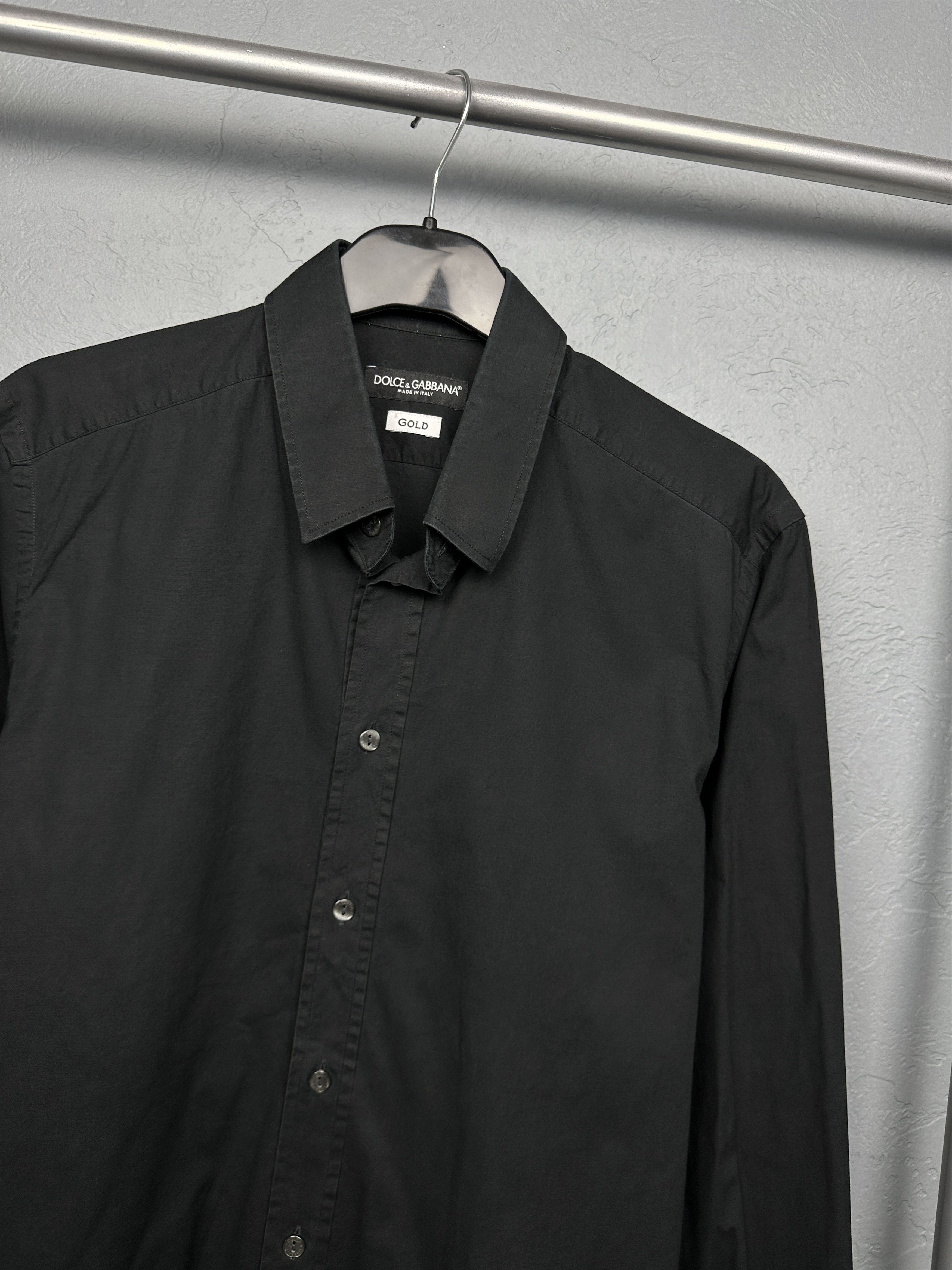 Dolce & Gabbana × Vintage Dolce & Gabbana Vintage Mens Long Sleeve Black Shirt Size US M / EU 48-50 / 2 - 2 Thumbnail