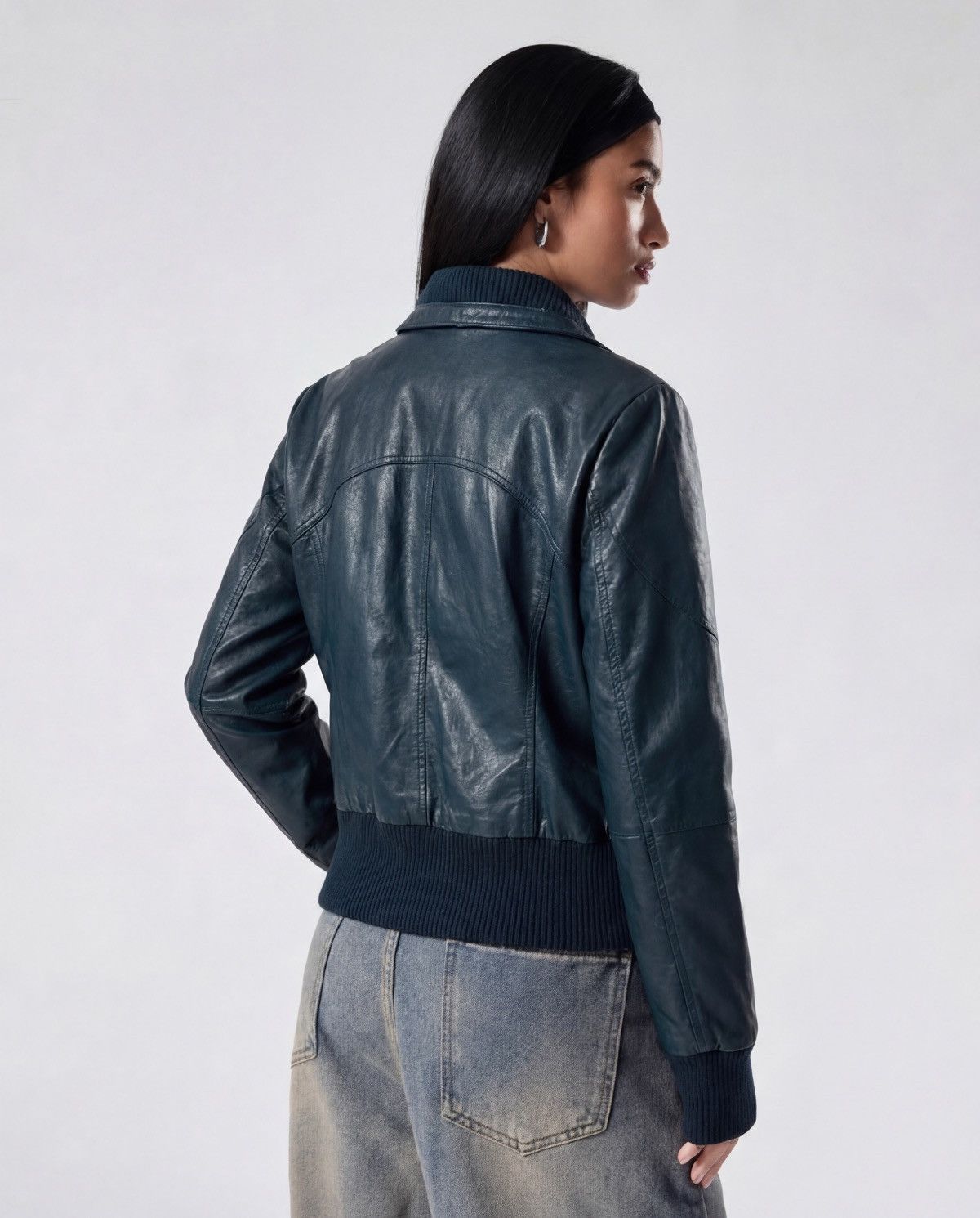 Vintage Vintage Danish Design | Leather Bomber | Scandi Grunge Size XL / US 12-14 / IT 48-50 - 11 Thumbnail